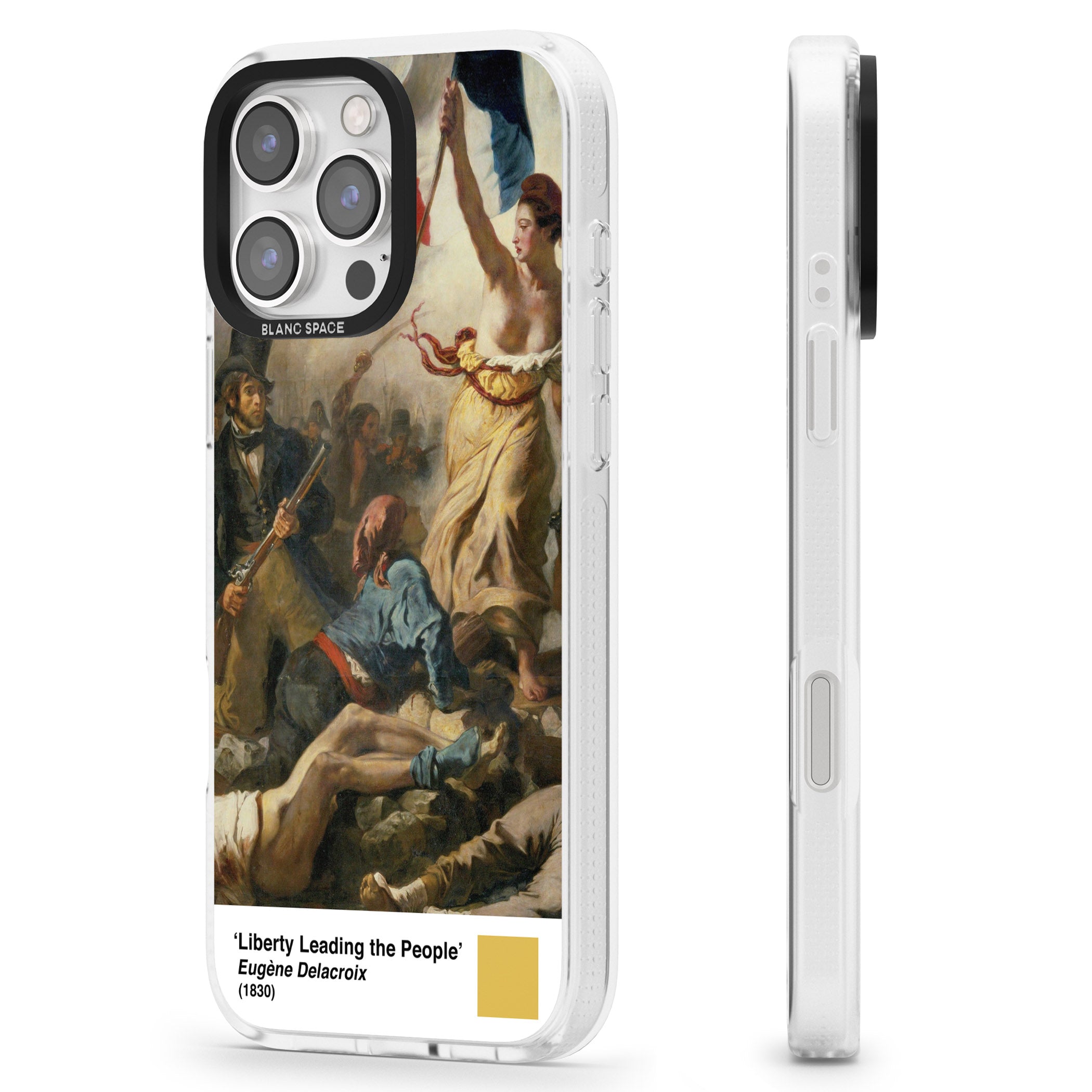 Liberty Leading the People iPhone 16 Pro Max / 16 Pro Clear Case Impact Air - Blanc Space