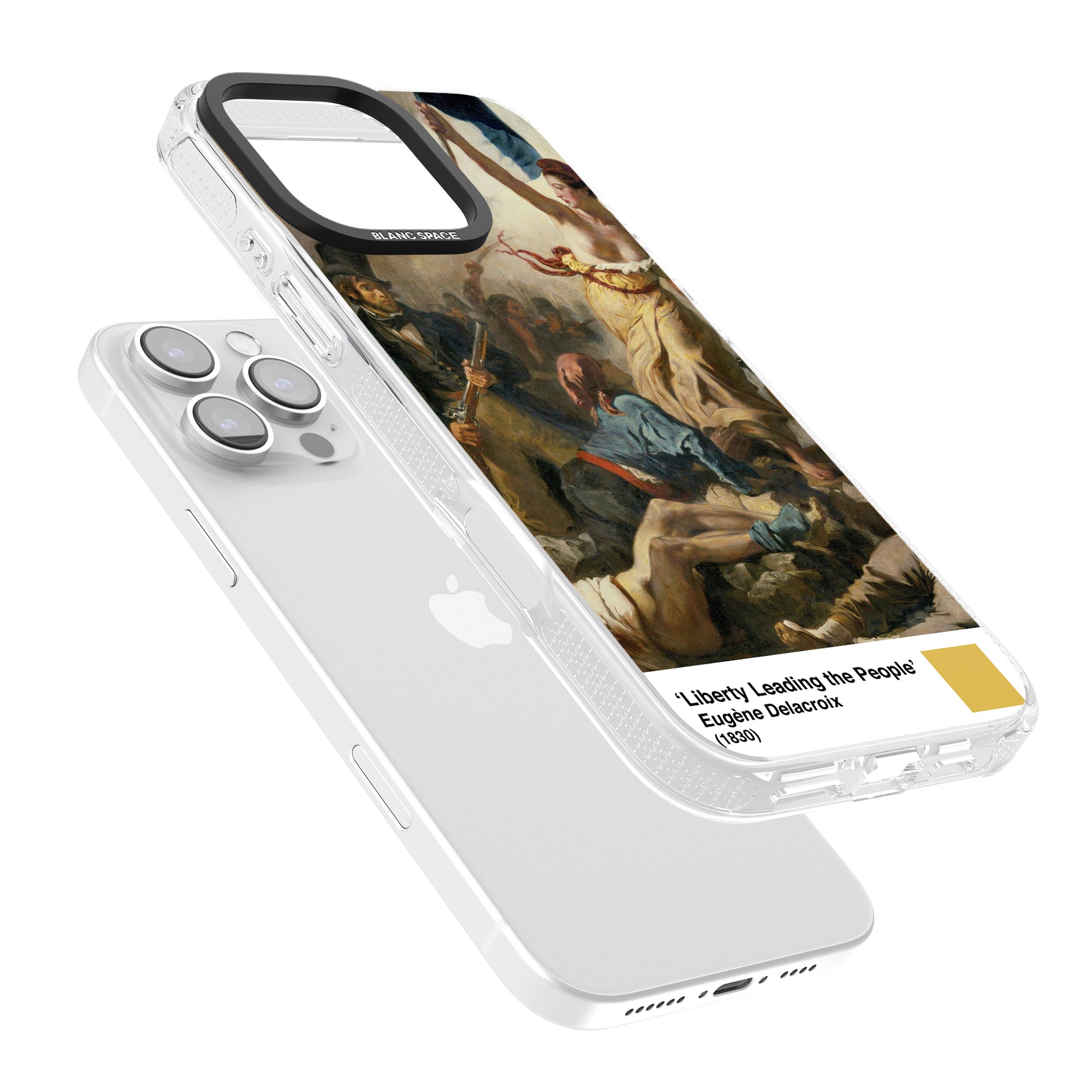 Liberty Leading the People iPhone 16 Pro Max / 16 Pro Clear Case Impact Air - Blanc Space