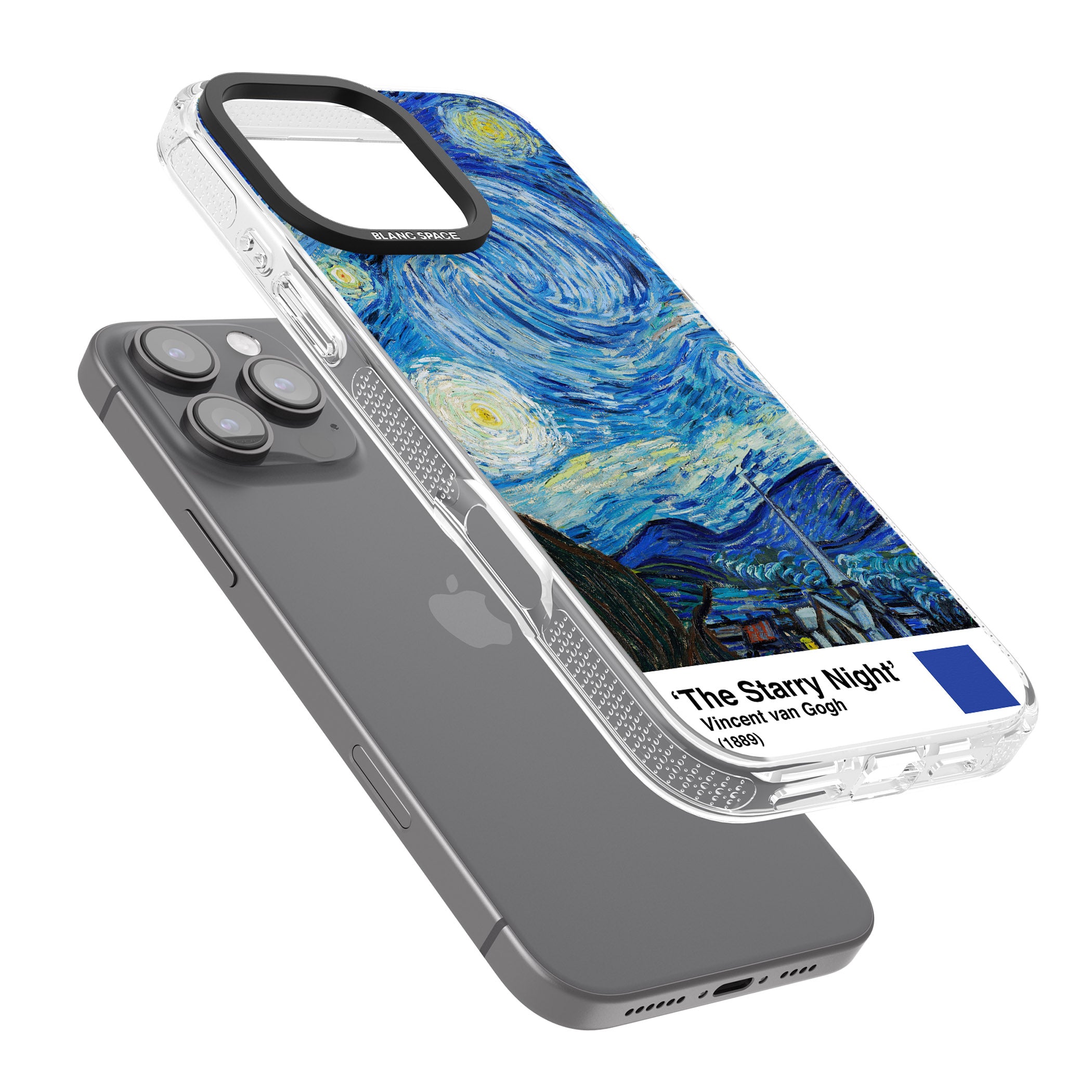 The Starry Night iPhone 16 Pro Max / 16 Pro Clear Case Impact Air - Blanc Space
