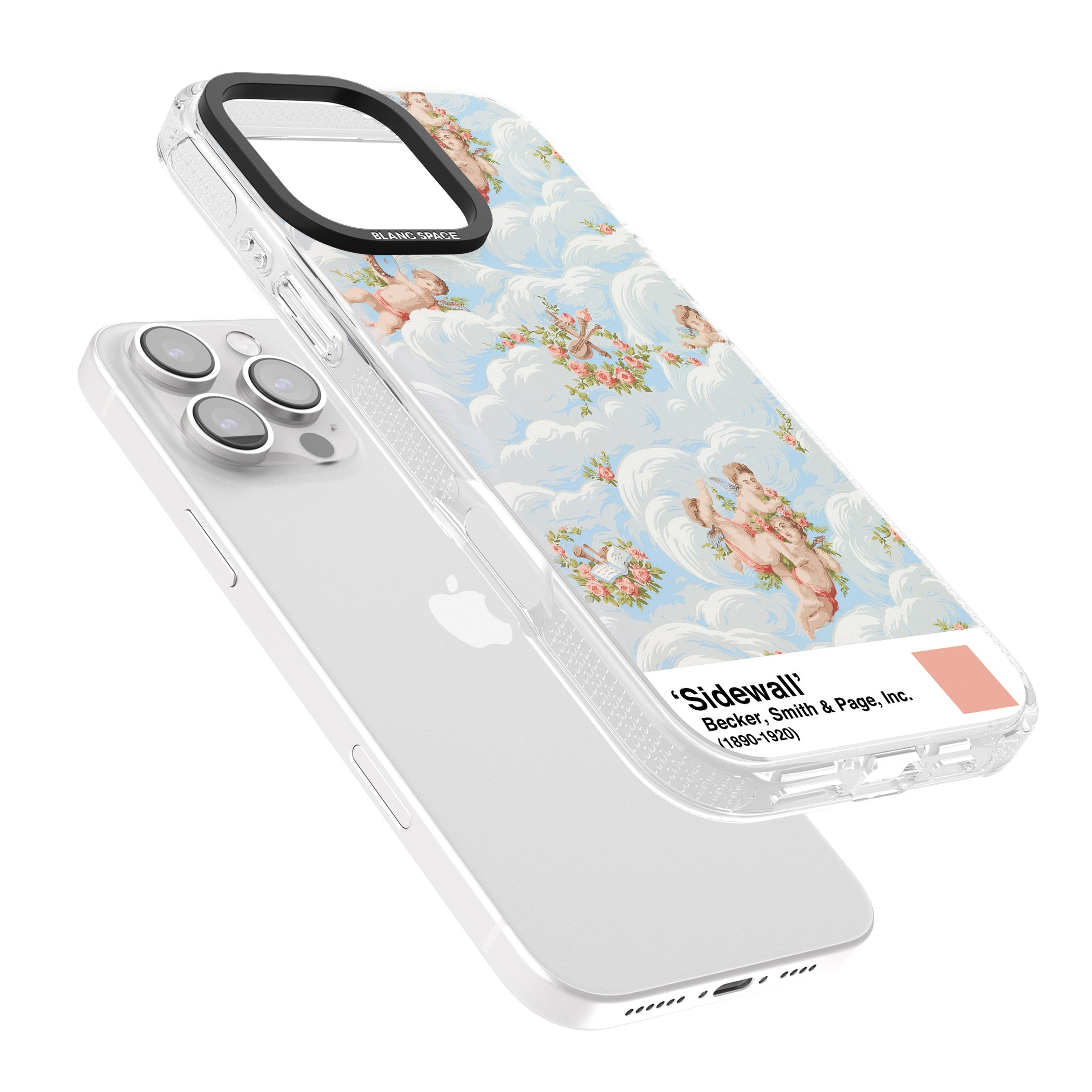 Sidewall iPhone 16 Pro Max / 16 Pro Clear Case Impact Air - Blanc Space