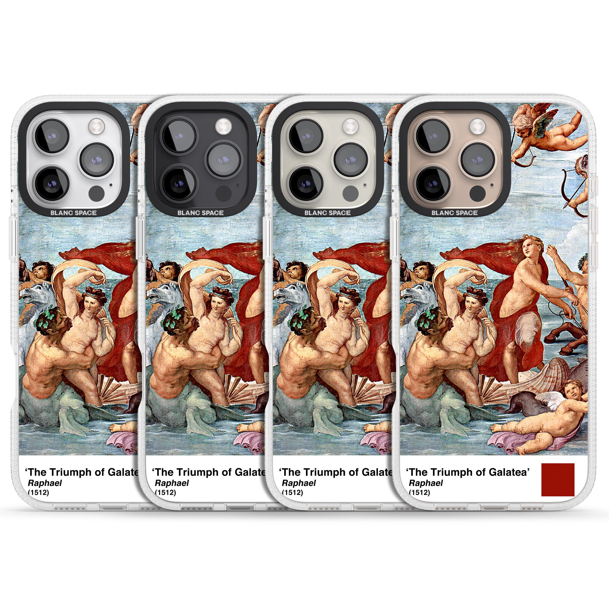 The Triumph of Galatea iPhone 16 Pro Max / 16 Pro Clear Case Impact Air - Blanc Space