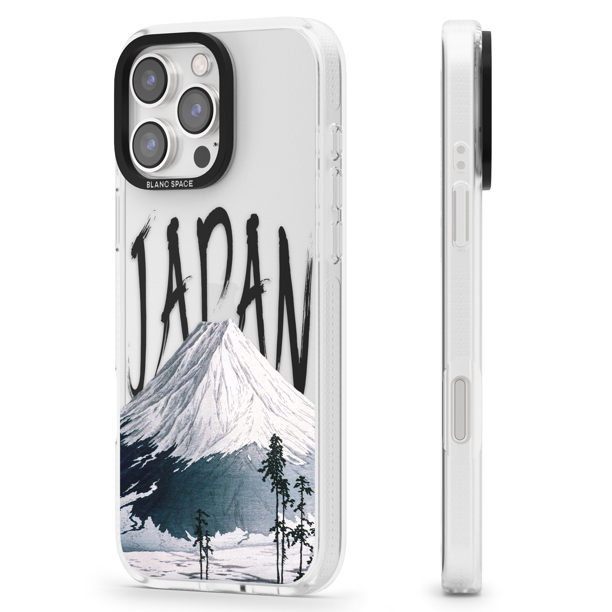 Mount Fuji Cutout iPhone 16 Pro Max / 16 Pro Clear Case Impact Air - Blanc Space