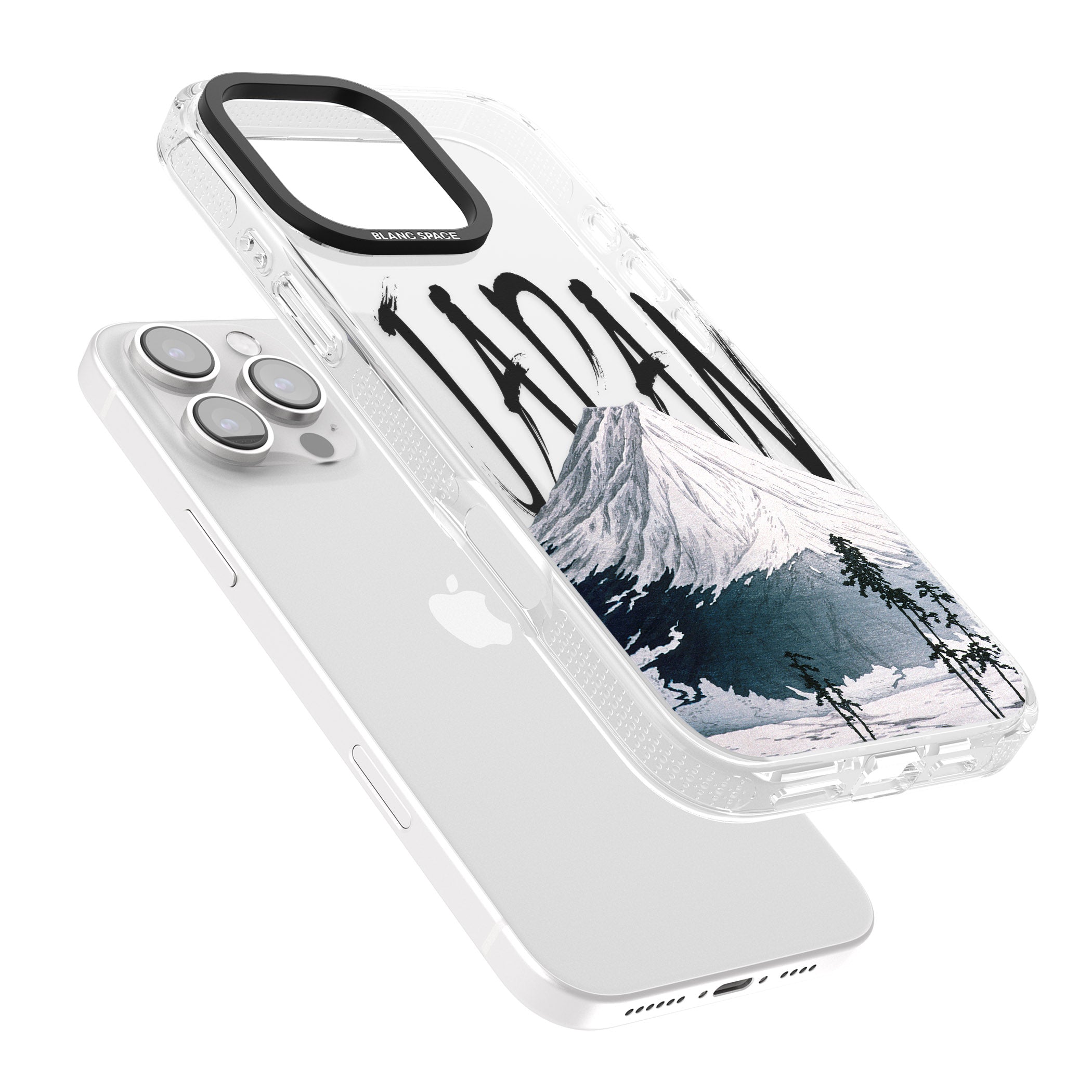 Mount Fuji Cutout iPhone 16 Pro Max / 16 Pro Clear Case Impact Air - Blanc Space