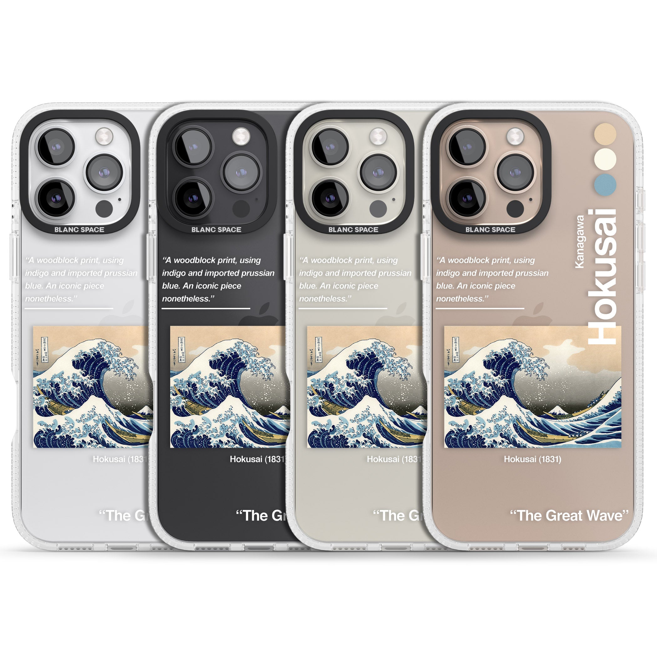 The Great Wave iPhone 16 Pro Max / 16 Pro Clear Case Impact Air - Blanc Space
