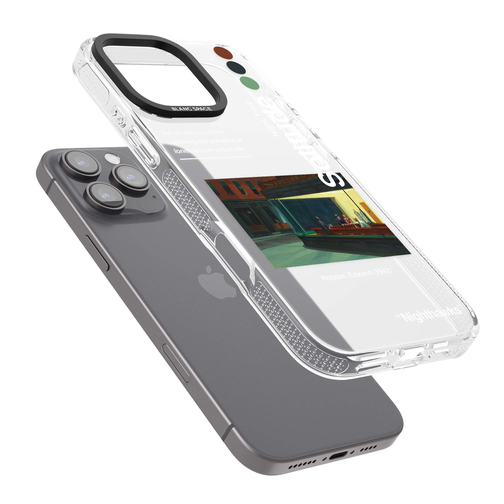Nighthawks iPhone 16 Pro Max / 16 Pro Clear Case Impact Air - Blanc Space