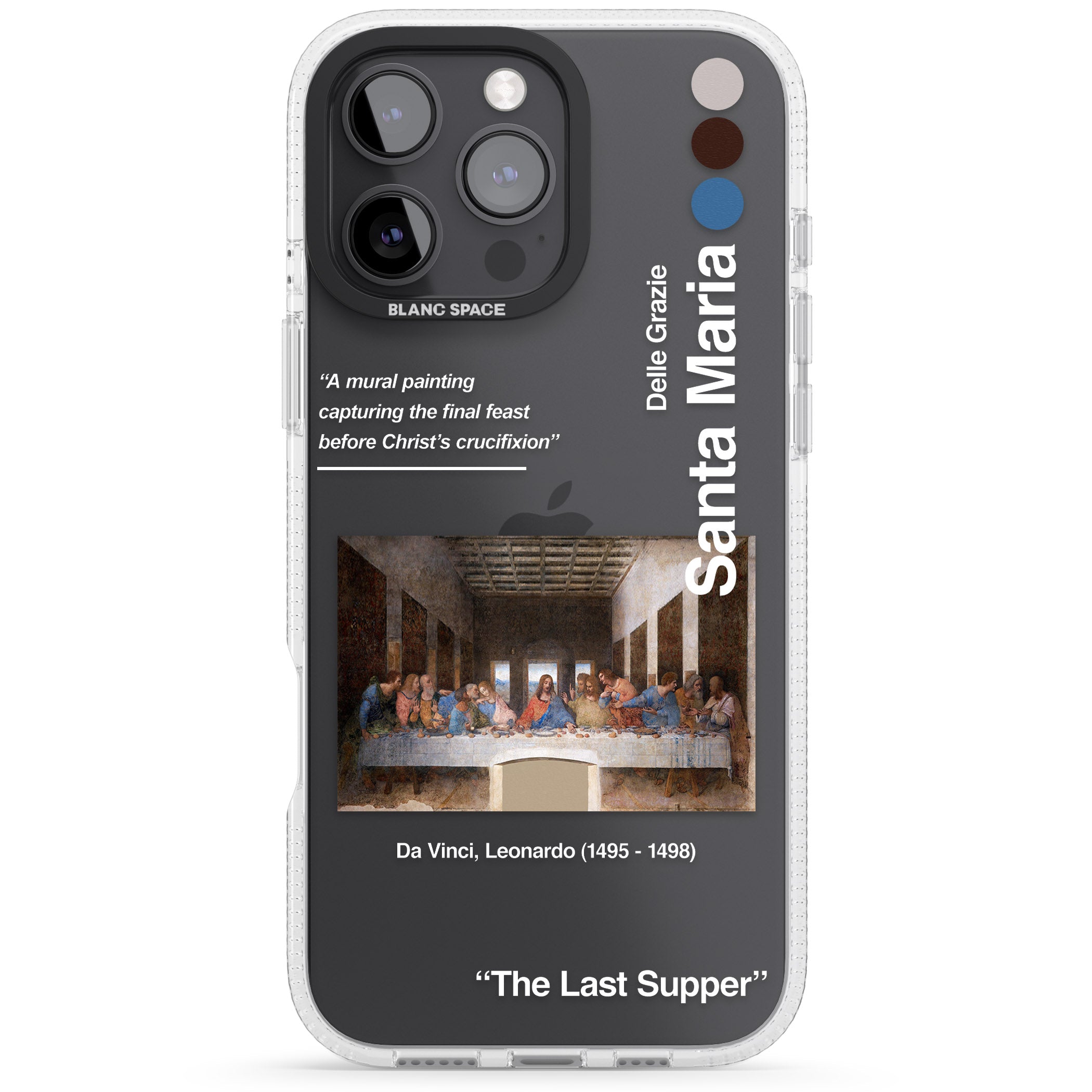 The Last Supper iPhone 16 Pro Max / 16 Pro Clear Case Impact Air - Blanc Space