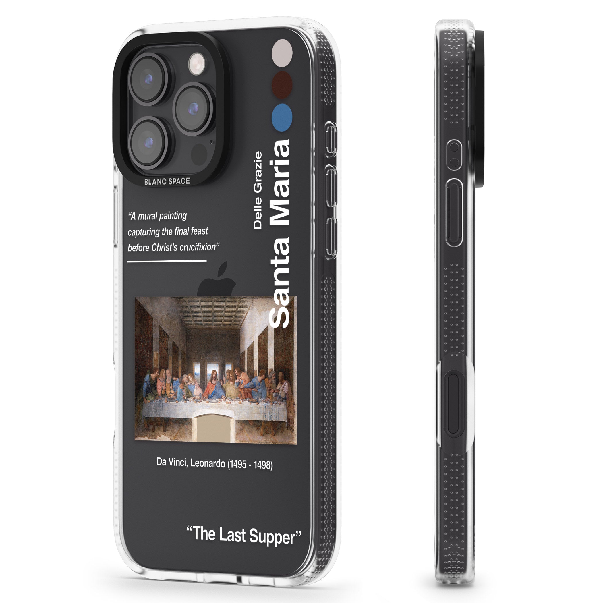 The Last Supper iPhone 16 Pro Max / 16 Pro Clear Case Impact Air - Blanc Space