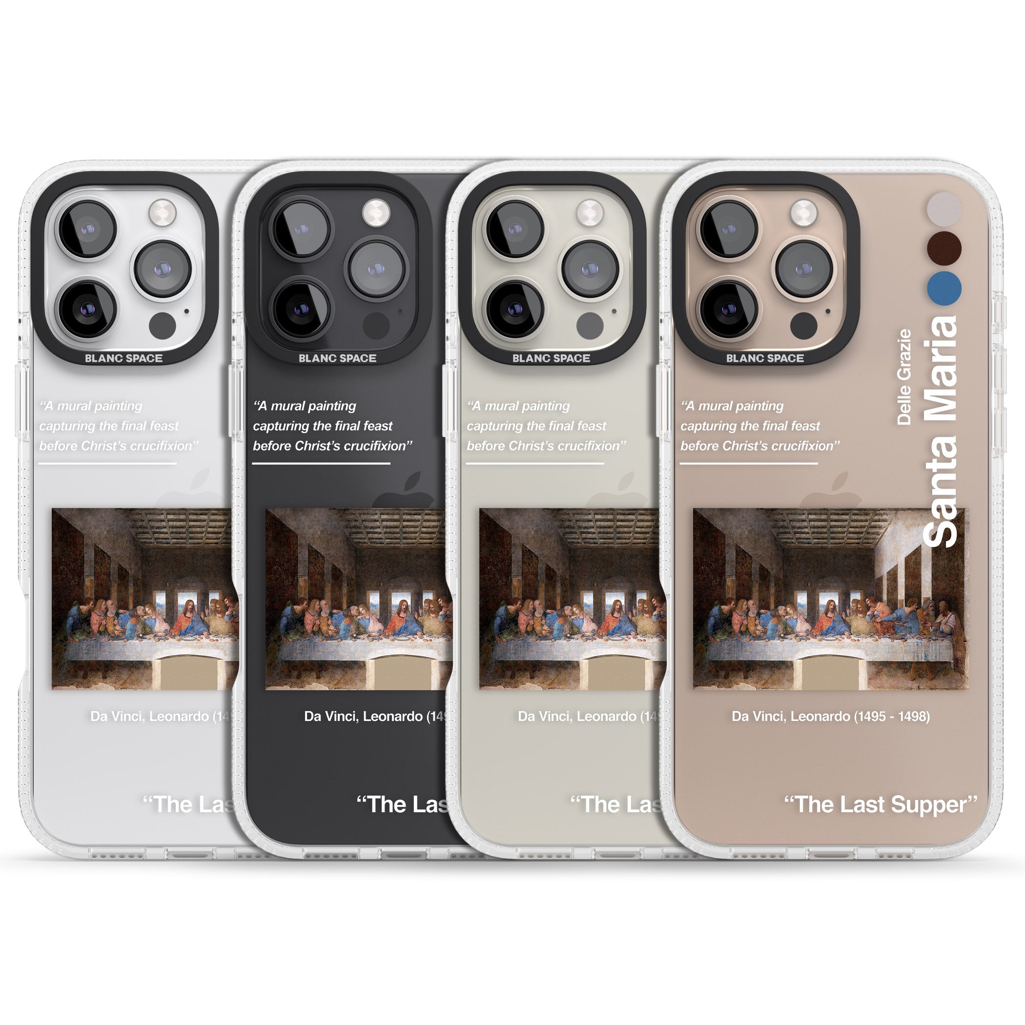 The Last Supper iPhone 16 Pro Max / 16 Pro Clear Case Impact Air - Blanc Space