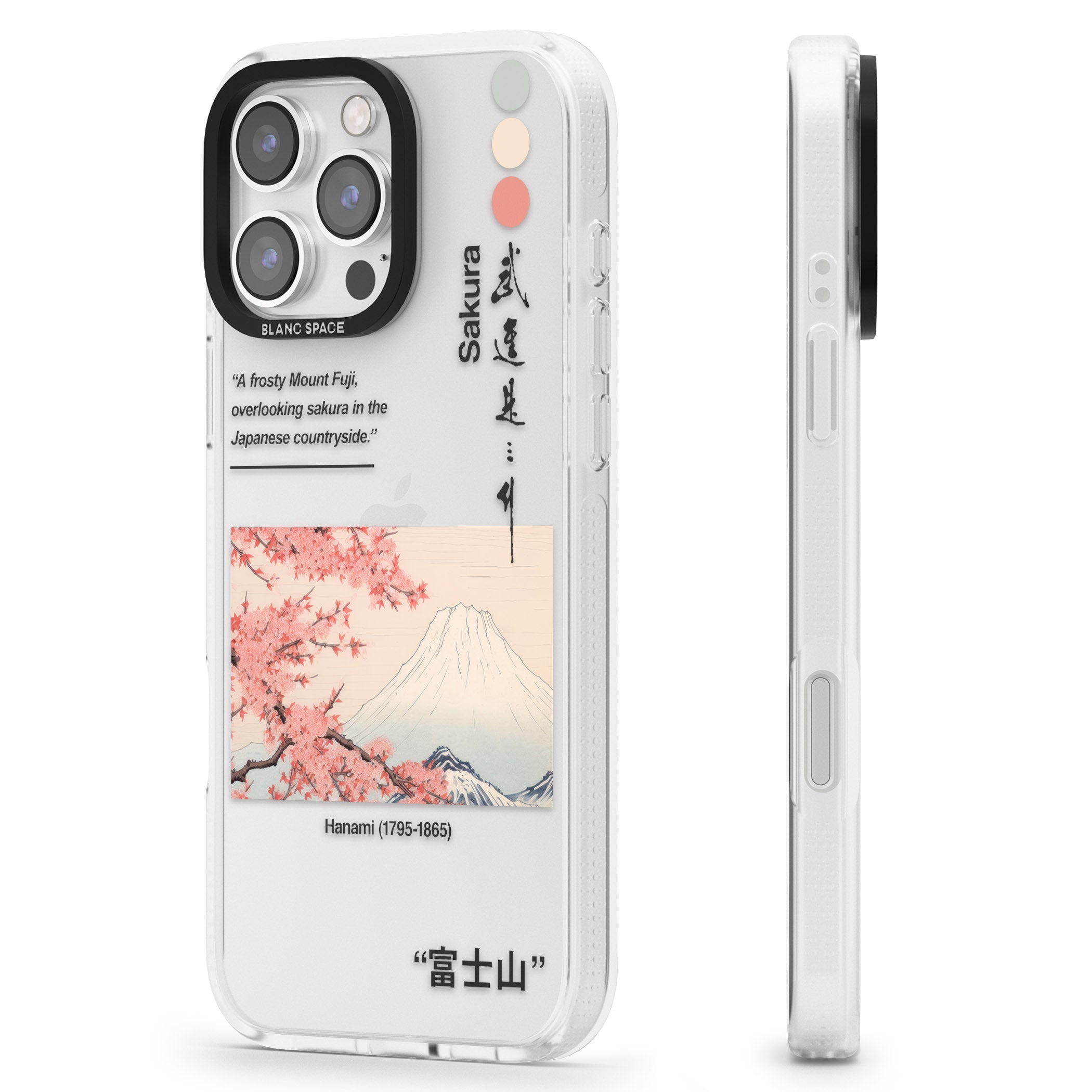 Hanami iPhone 16 Pro Max / 16 Pro Clear Case Impact Air - Blanc Space