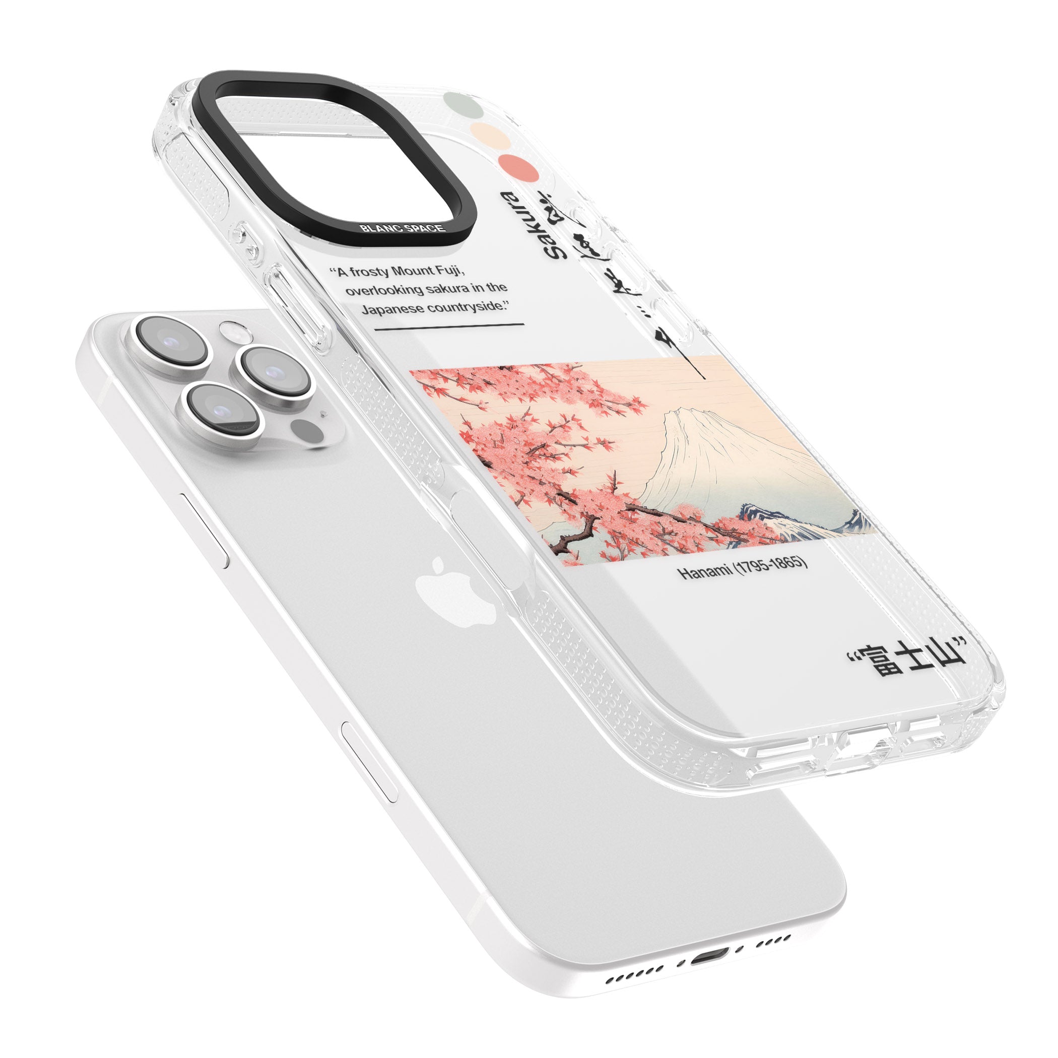 Hanami iPhone 16 Pro Max / 16 Pro Clear Case Impact Air - Blanc Space