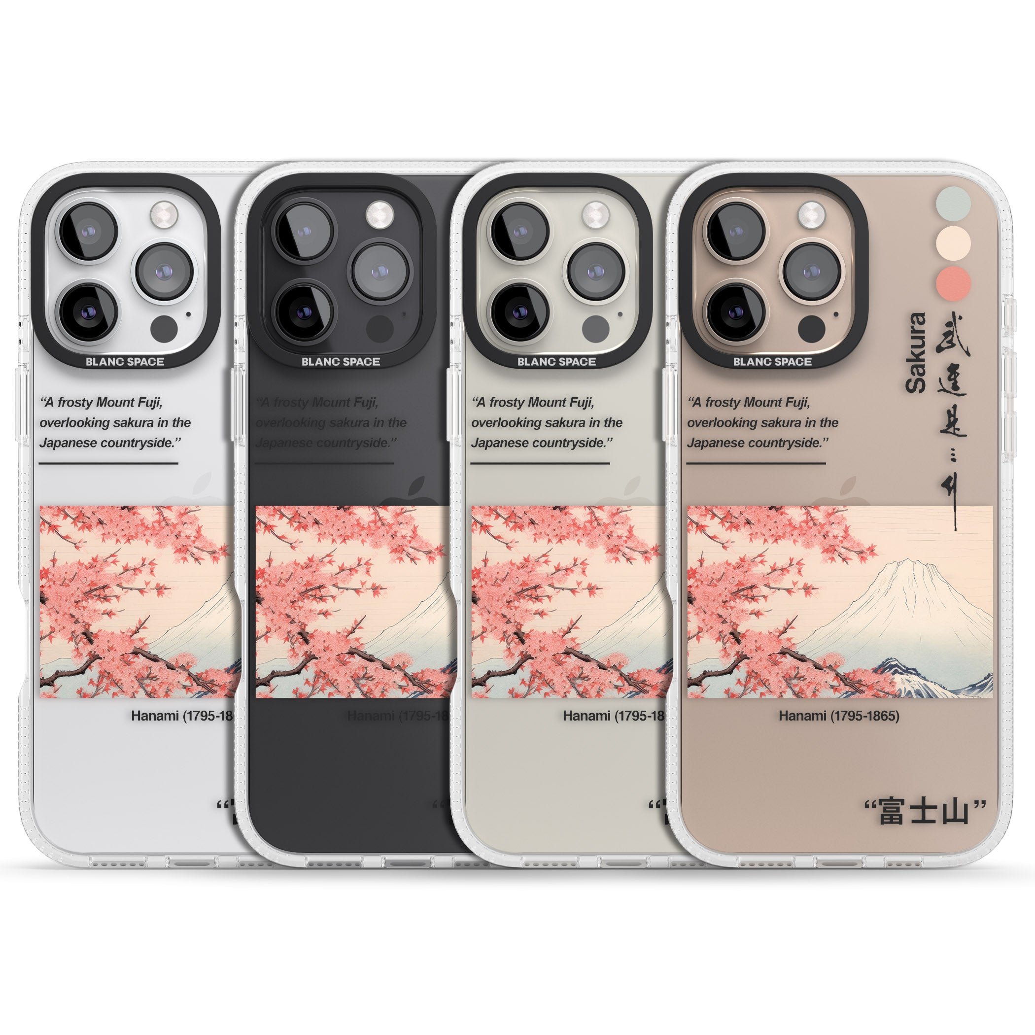 Hanami iPhone 16 Pro Max / 16 Pro Clear Case Impact Air - Blanc Space