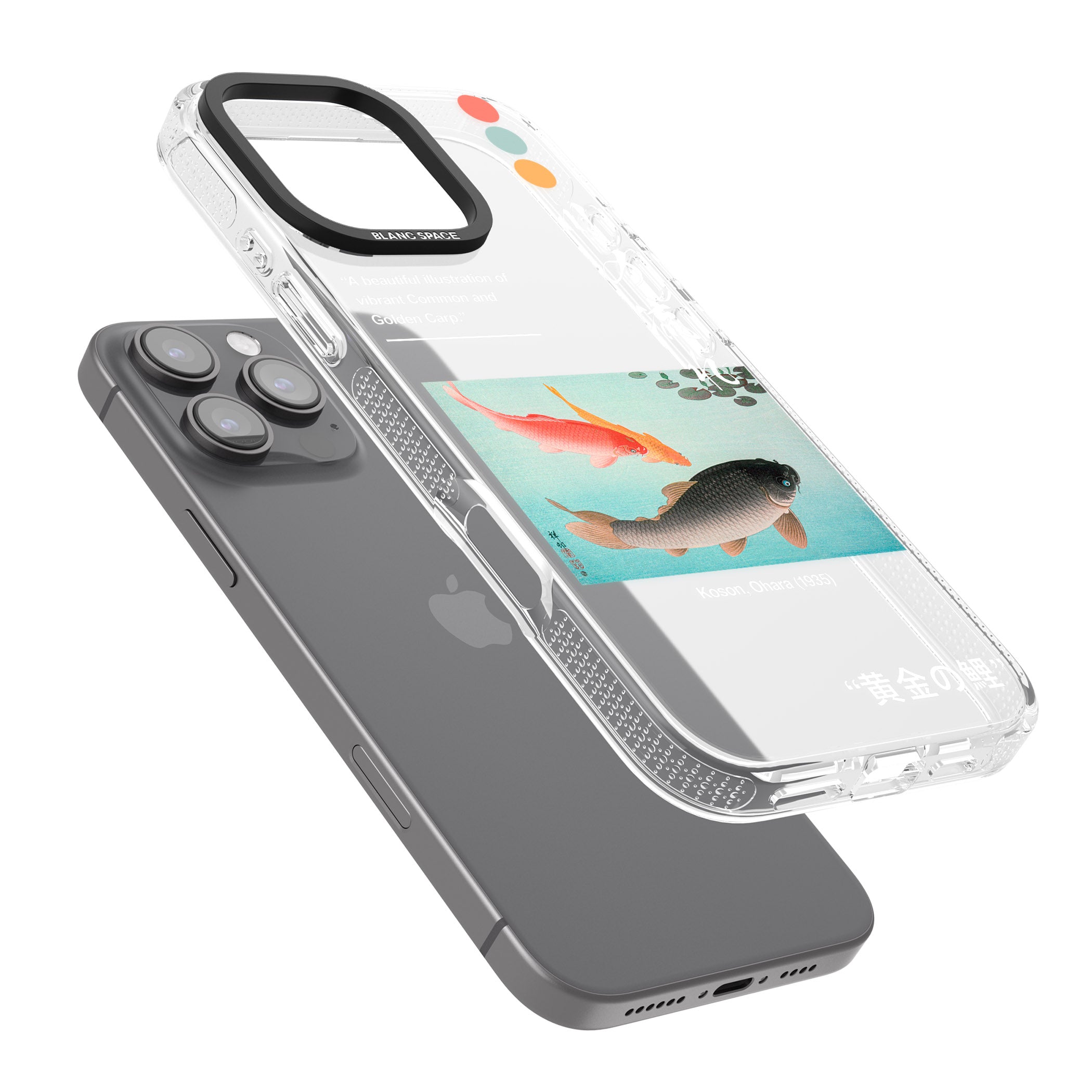 Golden Carp iPhone 16 Pro Max / 16 Pro Clear Case Impact Air - Blanc Space