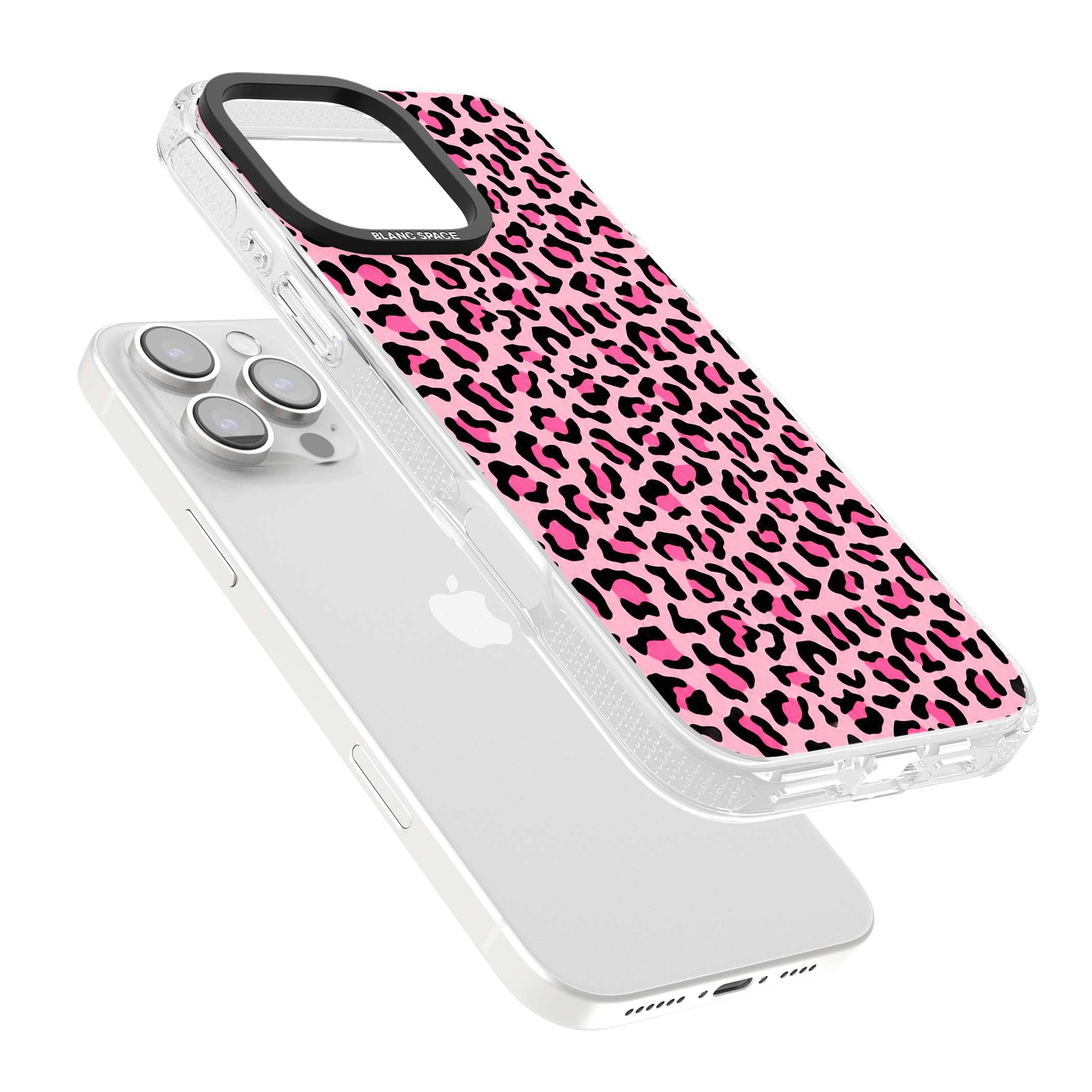 Pink Leopard baddie iPhone case | Clear Case Impact Air case for iPhone 16 Pro, iPhone 16 Pro Max