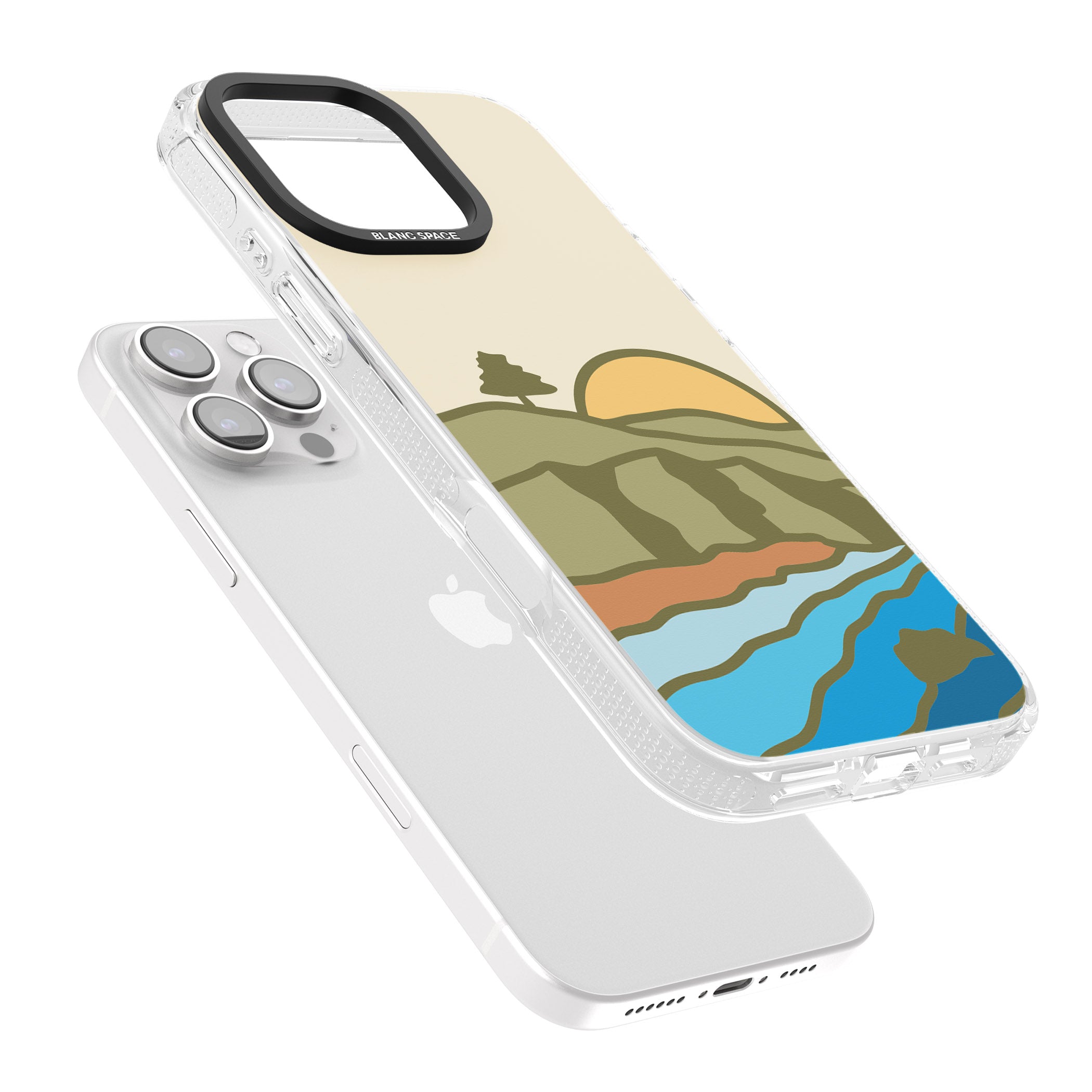 North Sunset iPhone 16 Pro Max / 16 Pro Clear Case Impact Air - Blanc Space