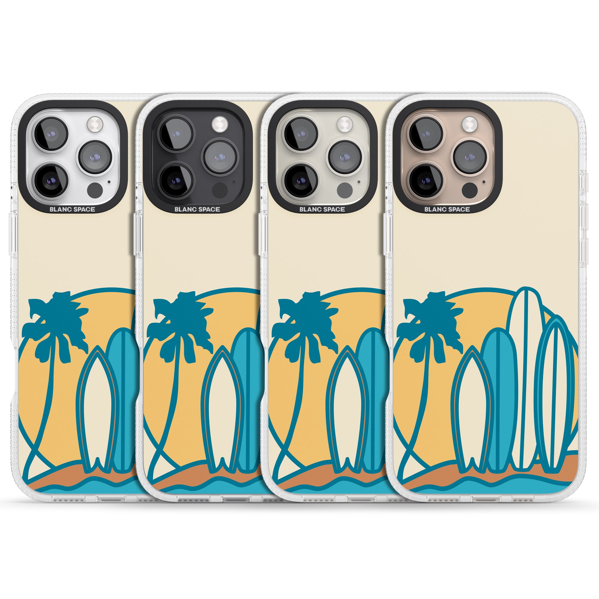 Beach Bound iPhone 16 Pro Max / 16 Pro Clear Case Impact Air - Blanc Space
