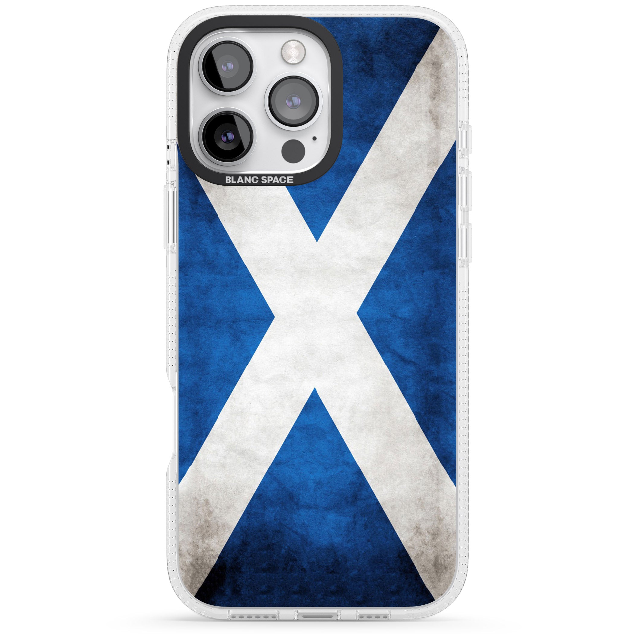 Scotland Saltire Flag iPhone 16 Pro Max / 16 Pro Clear Case Impact Air - Blanc Space