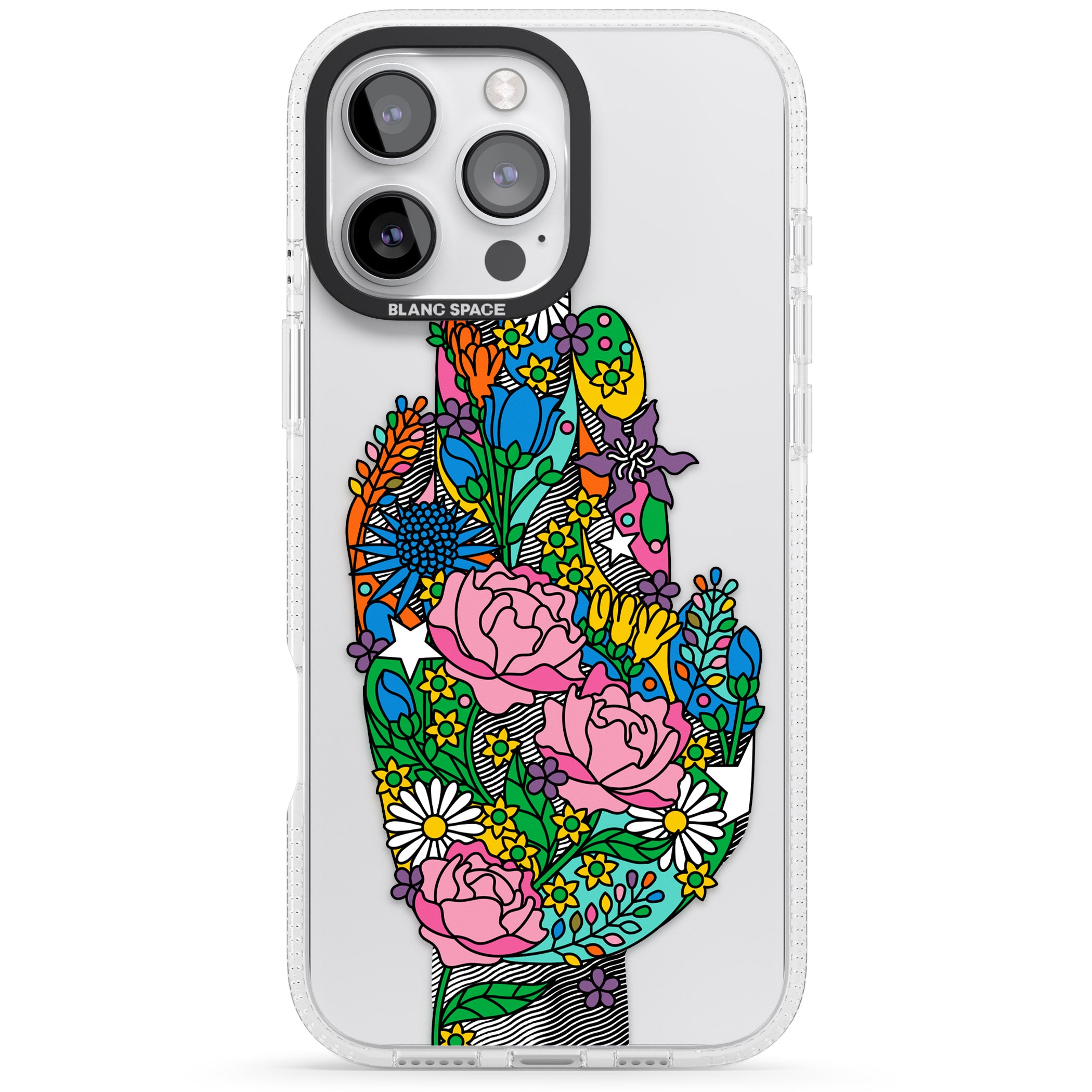 Garden Touch iPhone 16 Pro Max / 16 Pro Clear Case Impact Air - Blanc Space