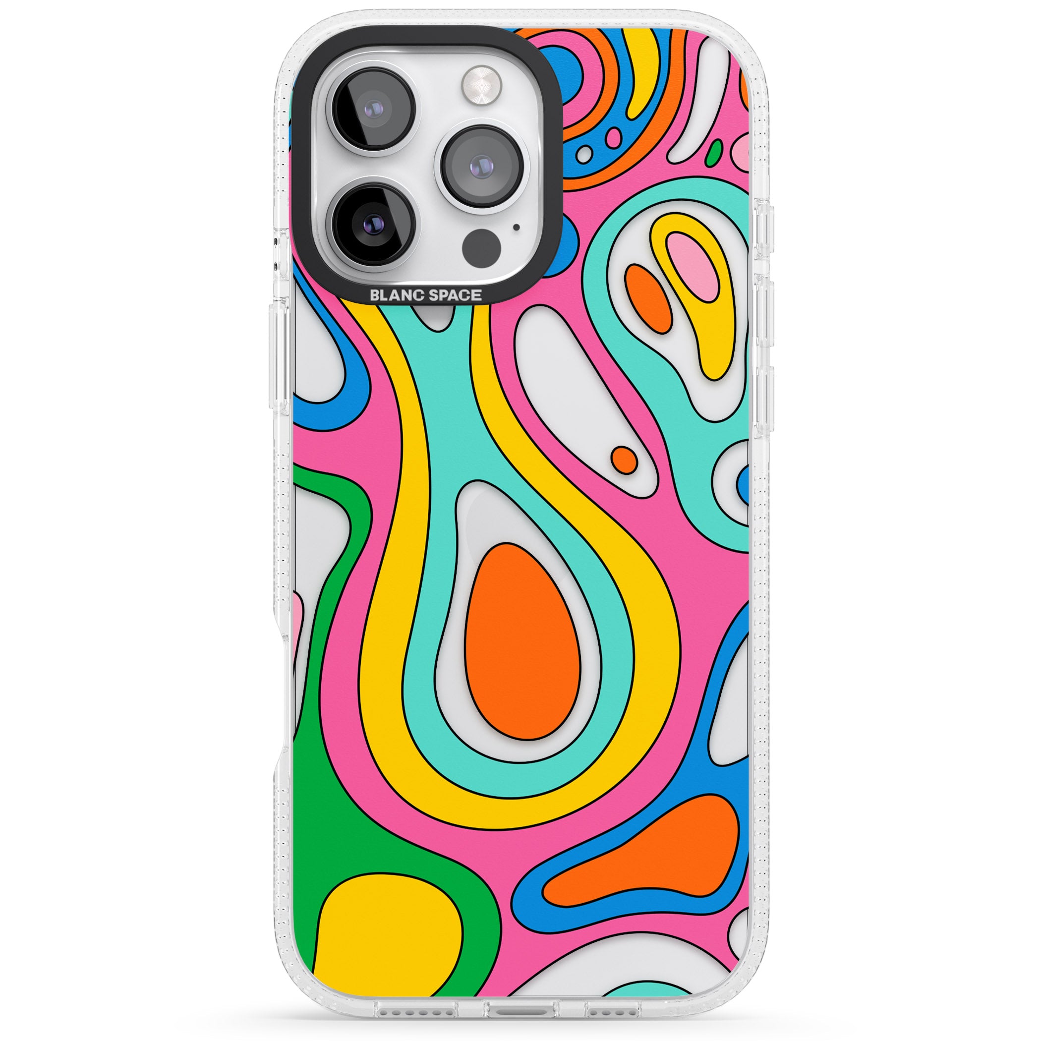 Dreams & Grooves iPhone 16 Pro Max / 16 Pro Clear Case Impact Air - Blanc Space