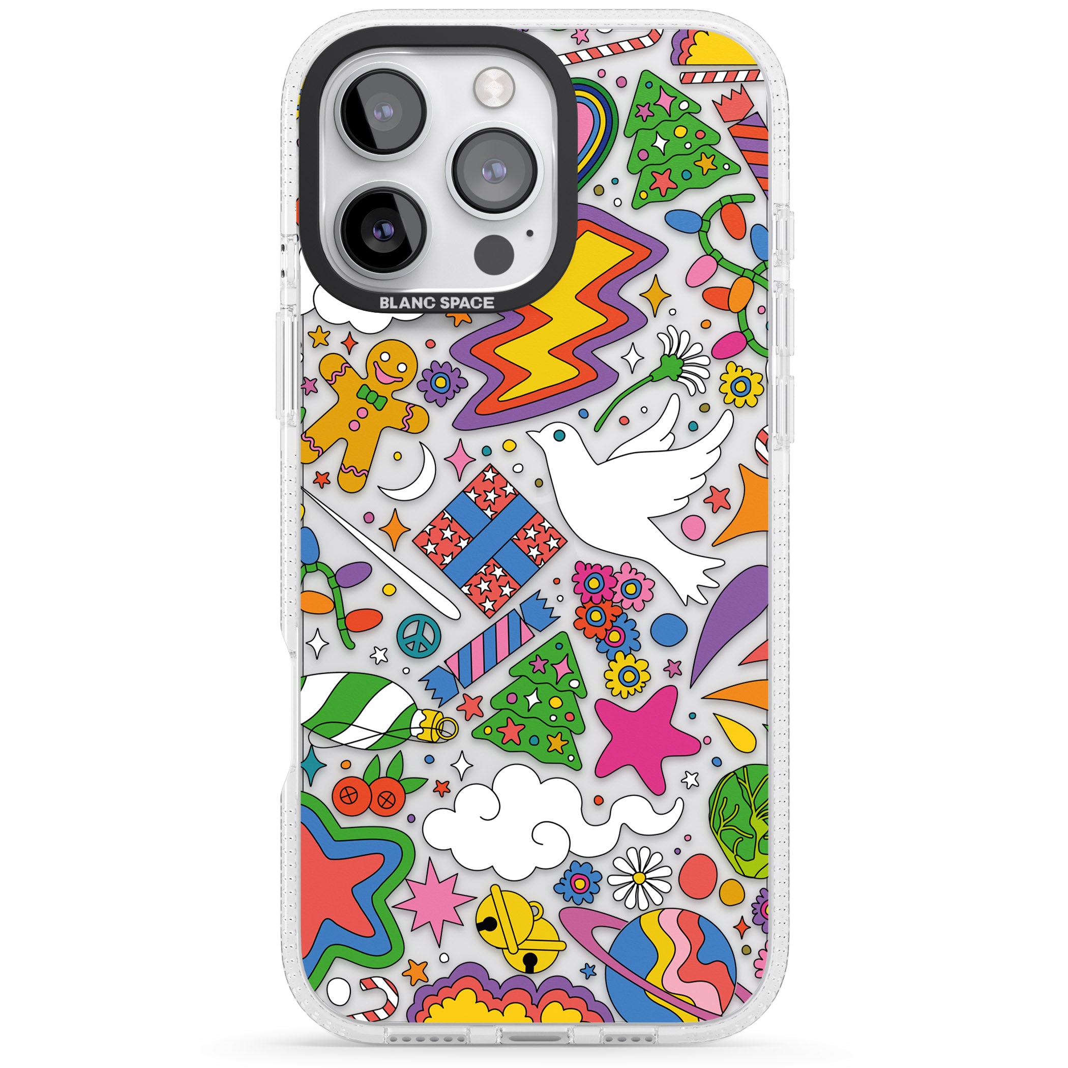 Whimsical Wonderland iPhone 16 Pro Max / 16 Pro Clear Case Impact Air - Blanc Space