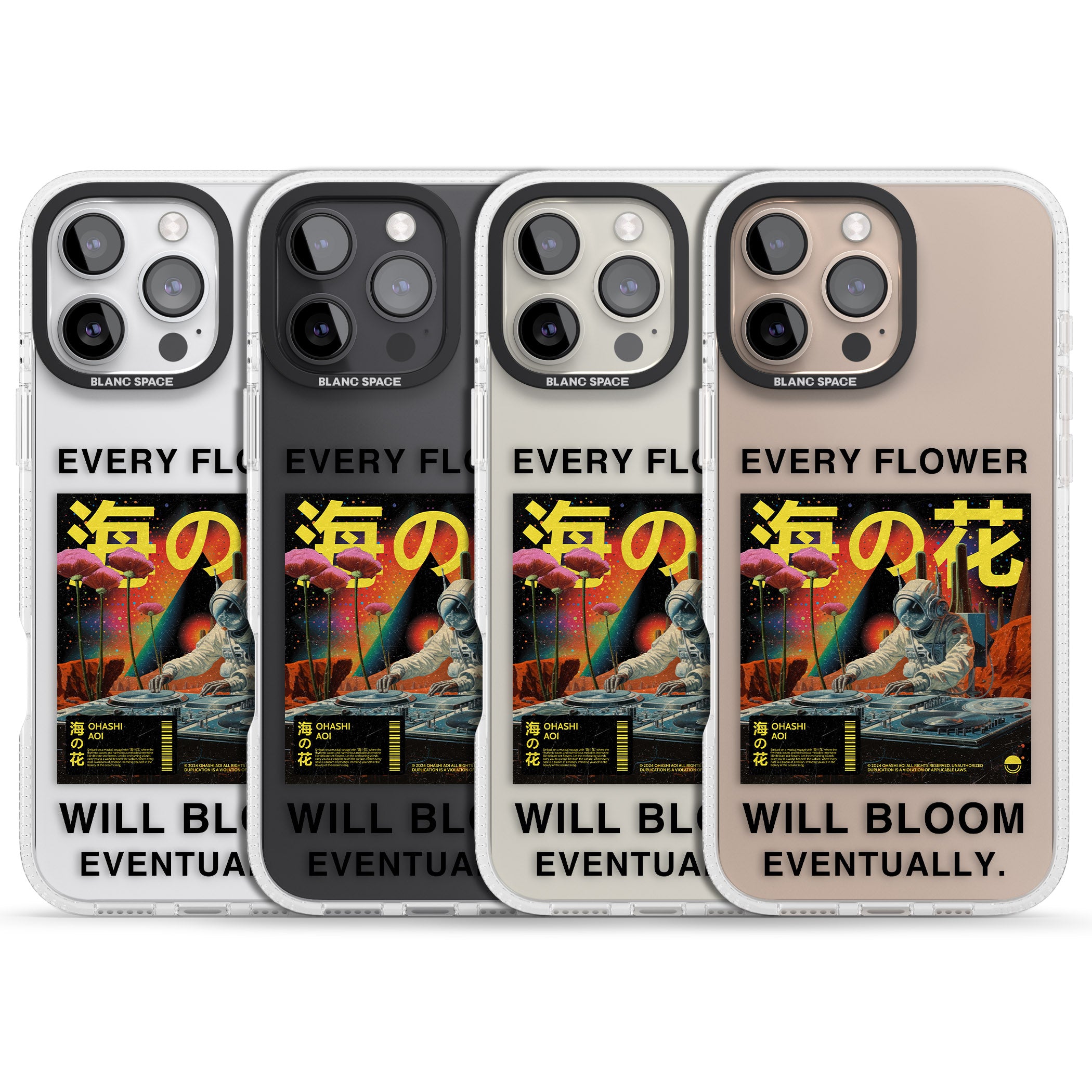 Every Flower Will Bloom Eventually iPhone 16 Pro Max / 16 Pro Clear Case Impact Air - Blanc Space