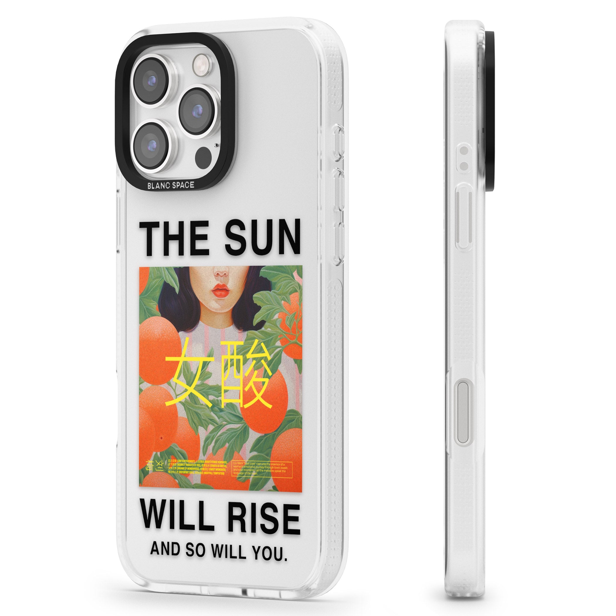 The Sun Will Rise iPhone 16 Pro Max / 16 Pro Clear Case Impact Air - Blanc Space