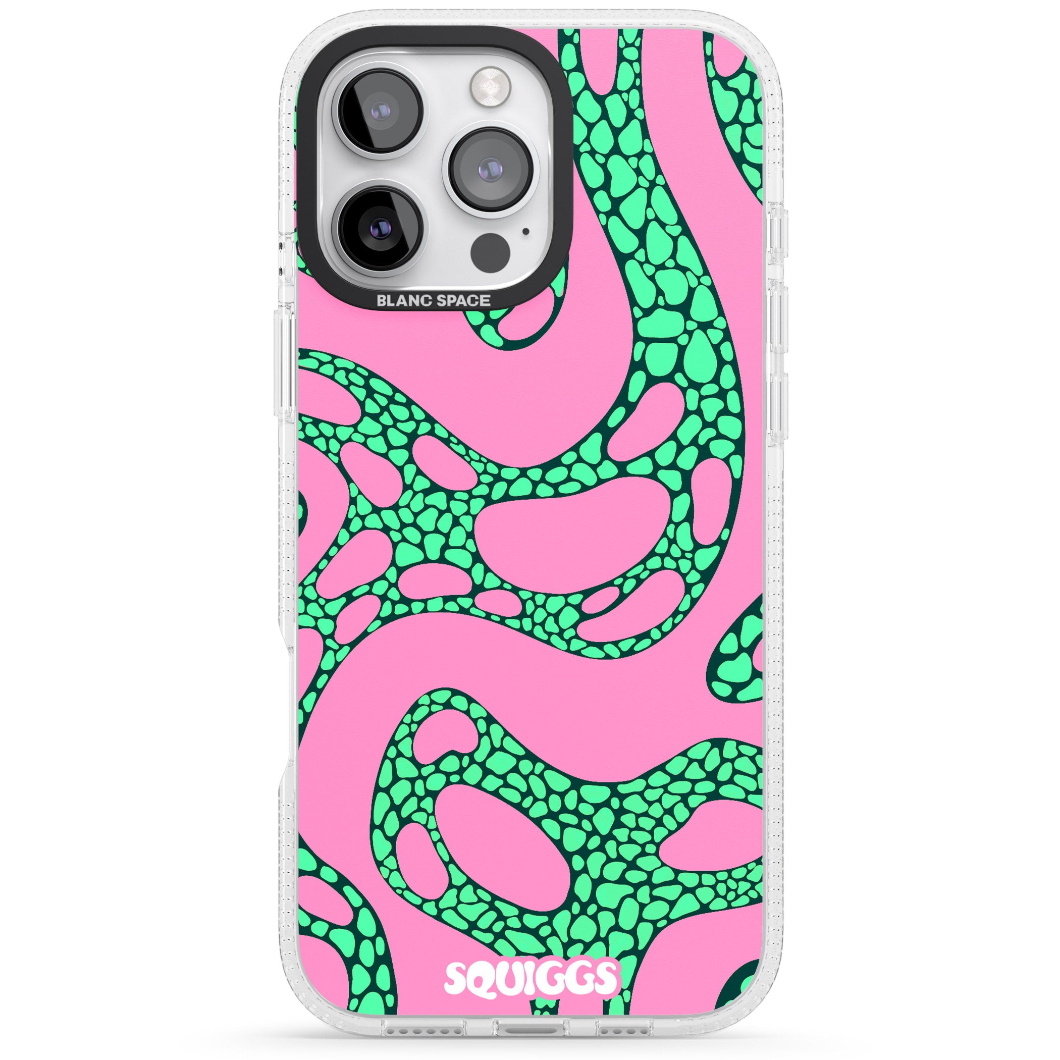 Alien Glow iPhone 16 Pro Max / 16 Pro Clear Case Impact Air - Blanc Space