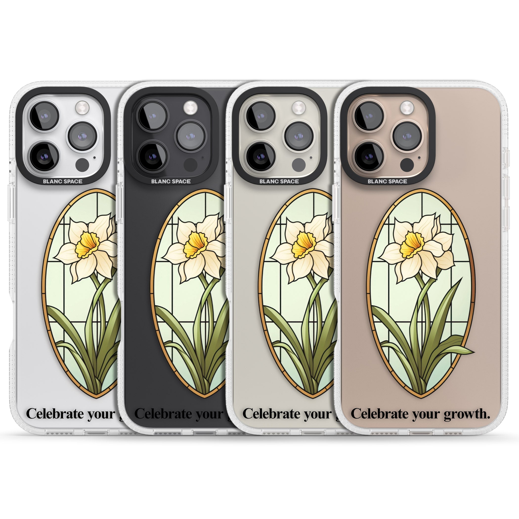 Celebrate your growth iPhone 16 Pro Max / 16 Pro Clear Case Impact Air - Blanc Space