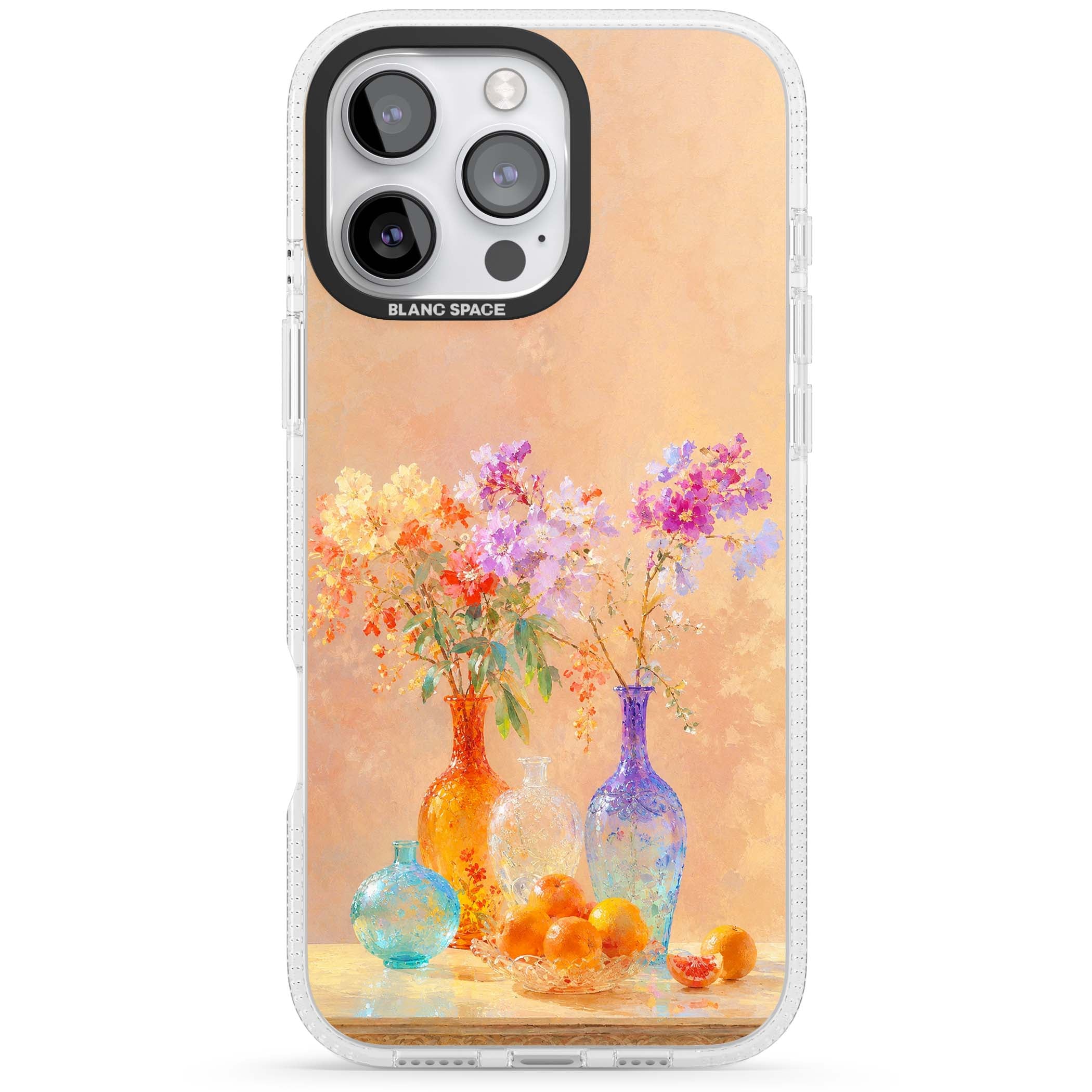 Peach Glass art iPhone case | Clear Case Impact Air case for iPhone 16 Pro, iPhone 16 Pro Max