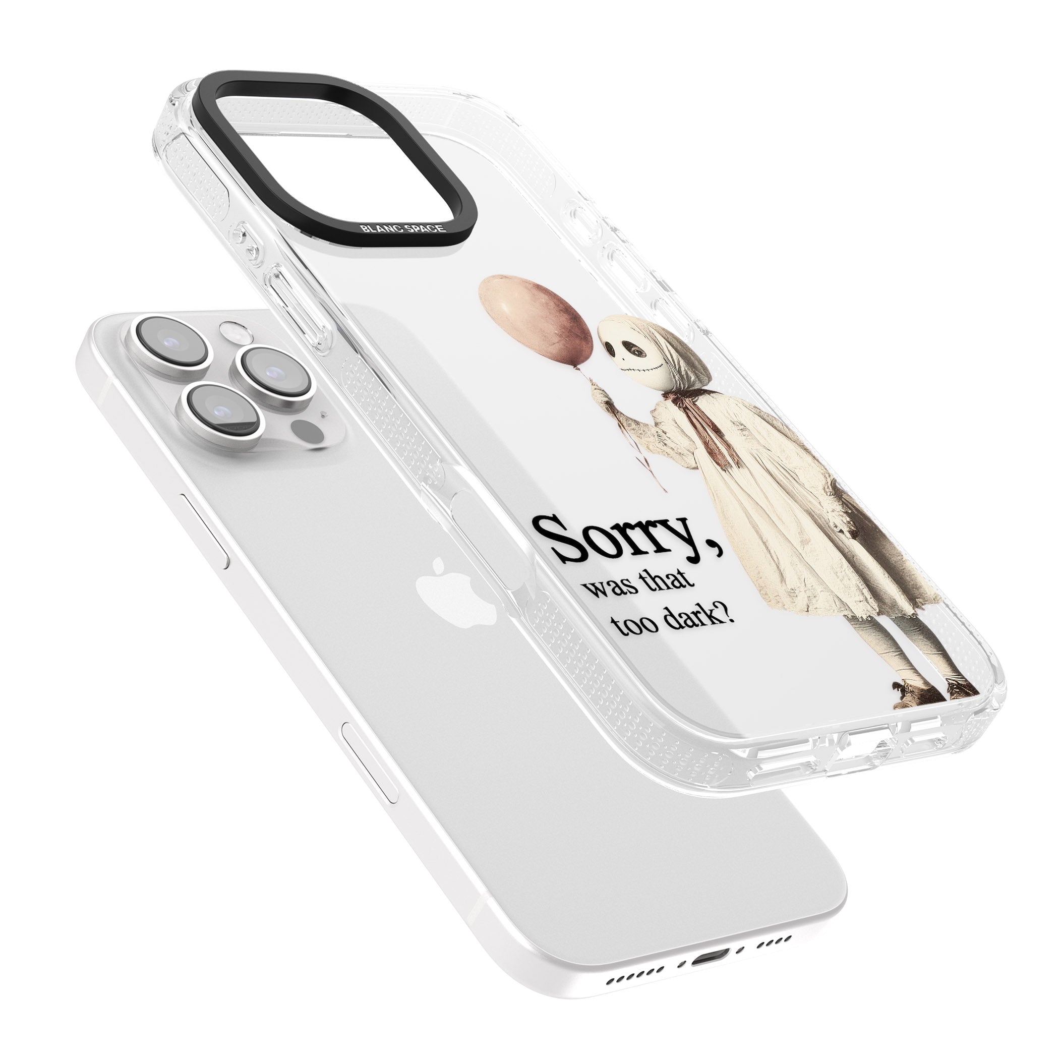 Sorry, Was That Too Dark? iPhone 16 Pro Max / 16 Pro Clear Case Impact Air - Blanc Space