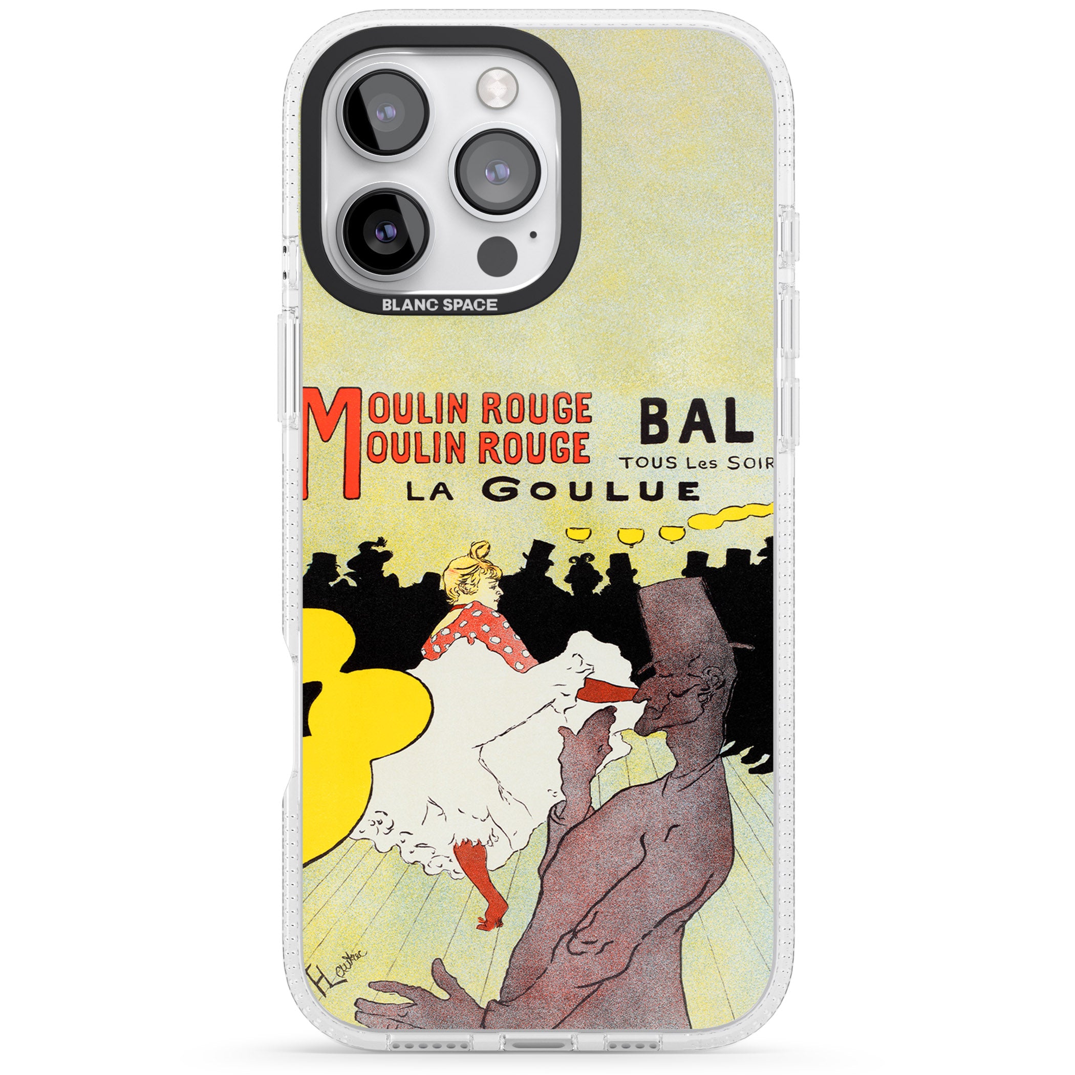 Moulin Rouge Poster iPhone 16 Pro Max / 16 Pro Clear Case Impact Air - Blanc Space