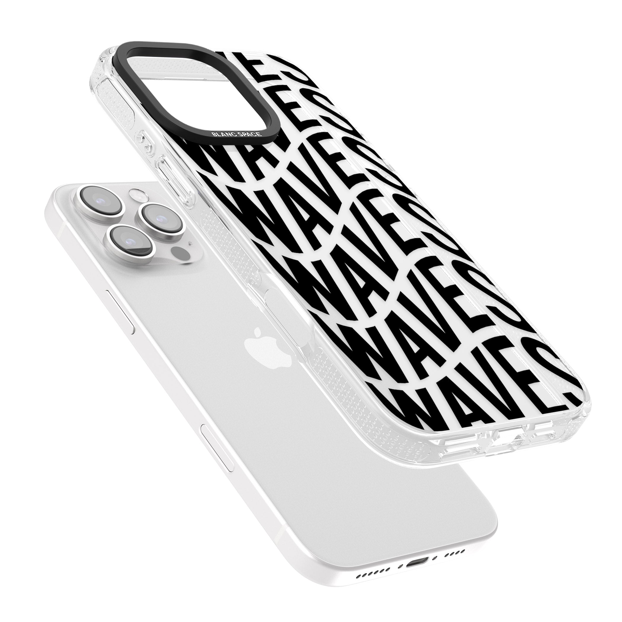 WAVES iPhone 16 Pro Max / 16 Pro Clear Case Impact Air - Blanc Space