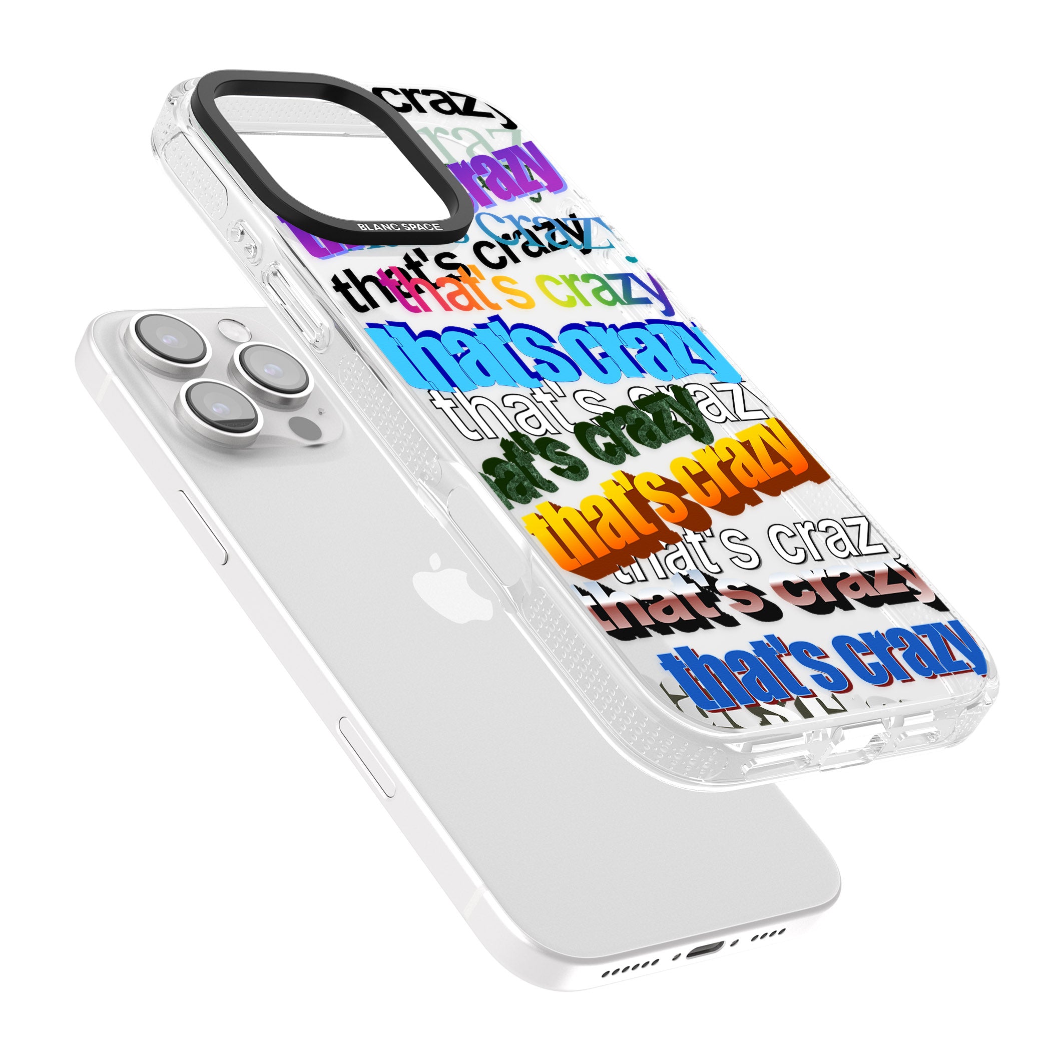 That's Crazy iPhone 16 Pro Max / 16 Pro Clear Case Impact Air - Blanc Space