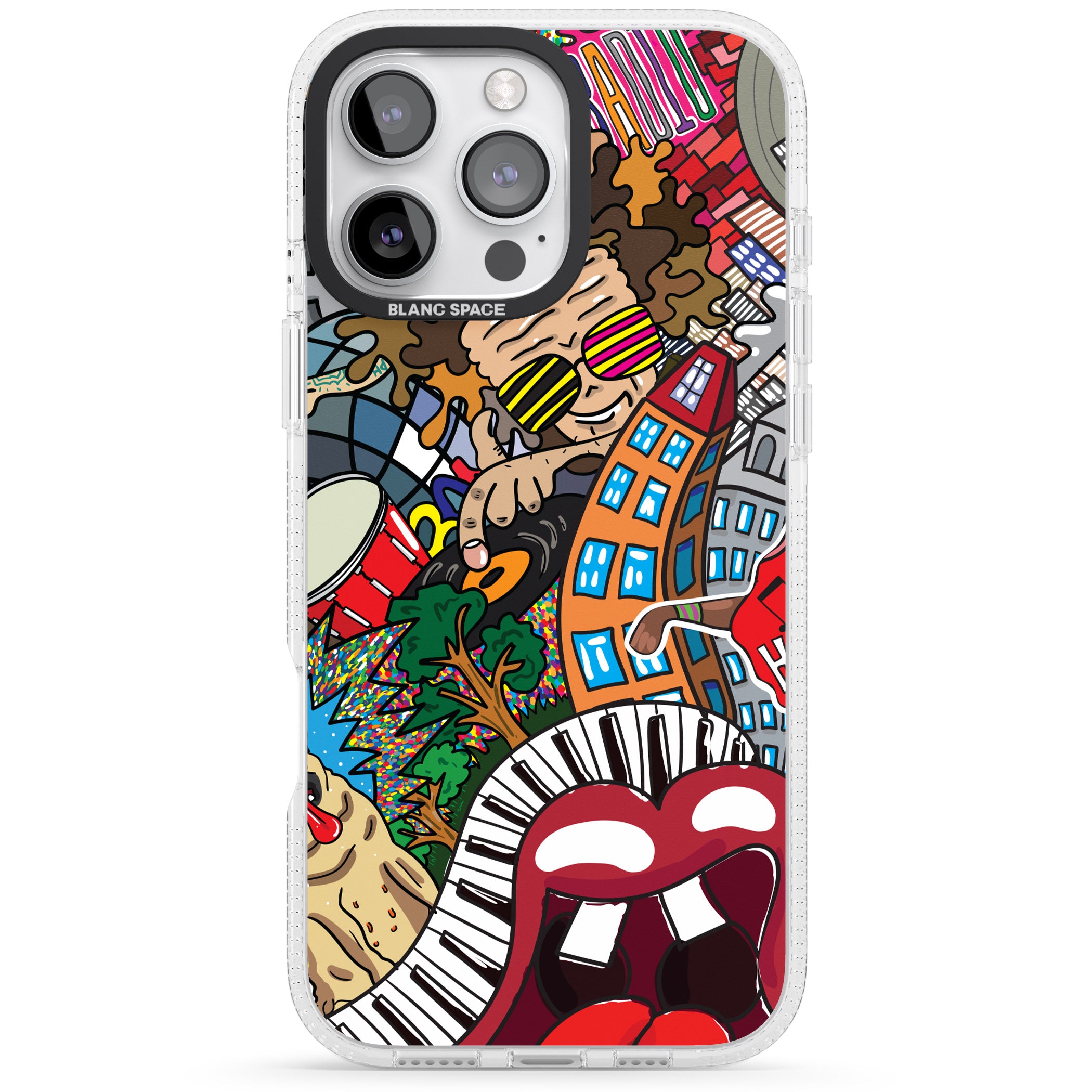 Noise Complaint iPhone 16 Pro Max / 16 Pro Clear Case Impact Air - Blanc Space