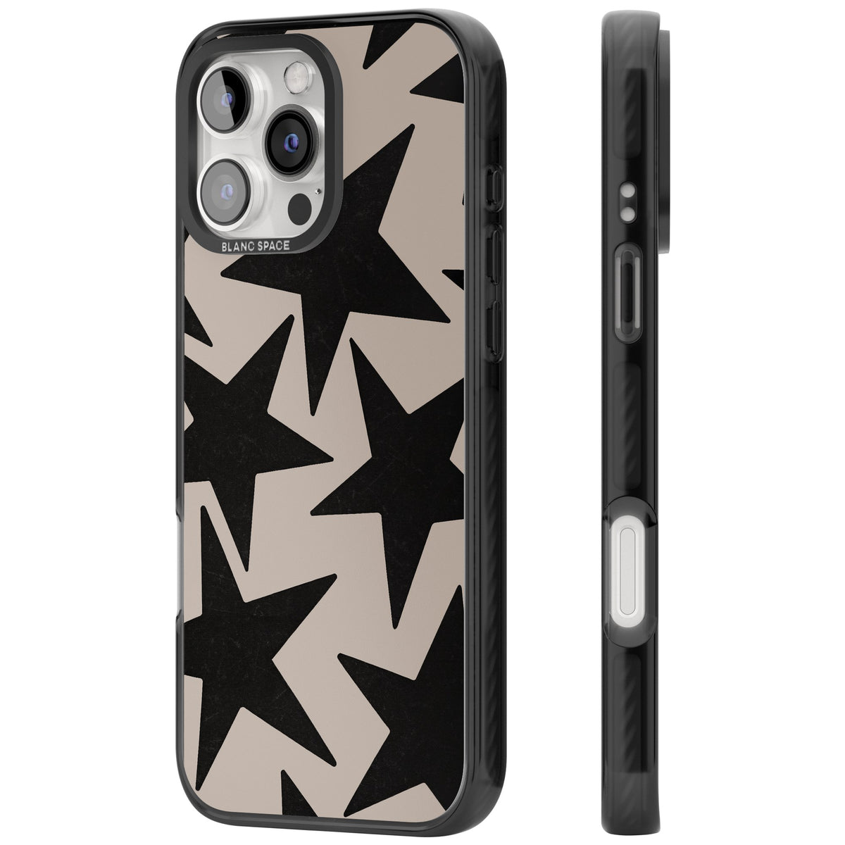 Black Superstars iPhone 16 Pro / iPhone 16 Pro Max Impact Black Phone Case side