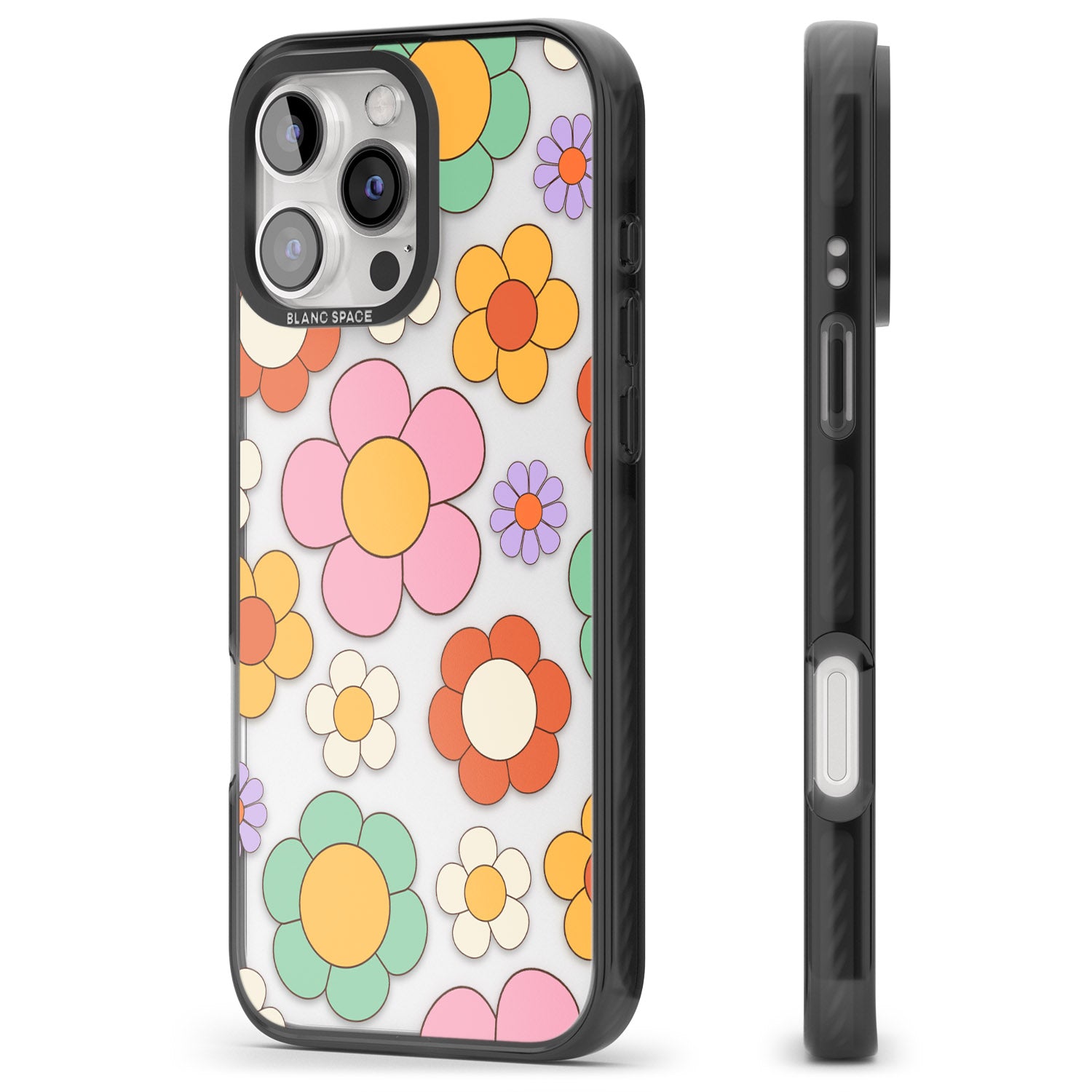 iPhone 16 Groovy Blossoms Clear Impact Phone Case