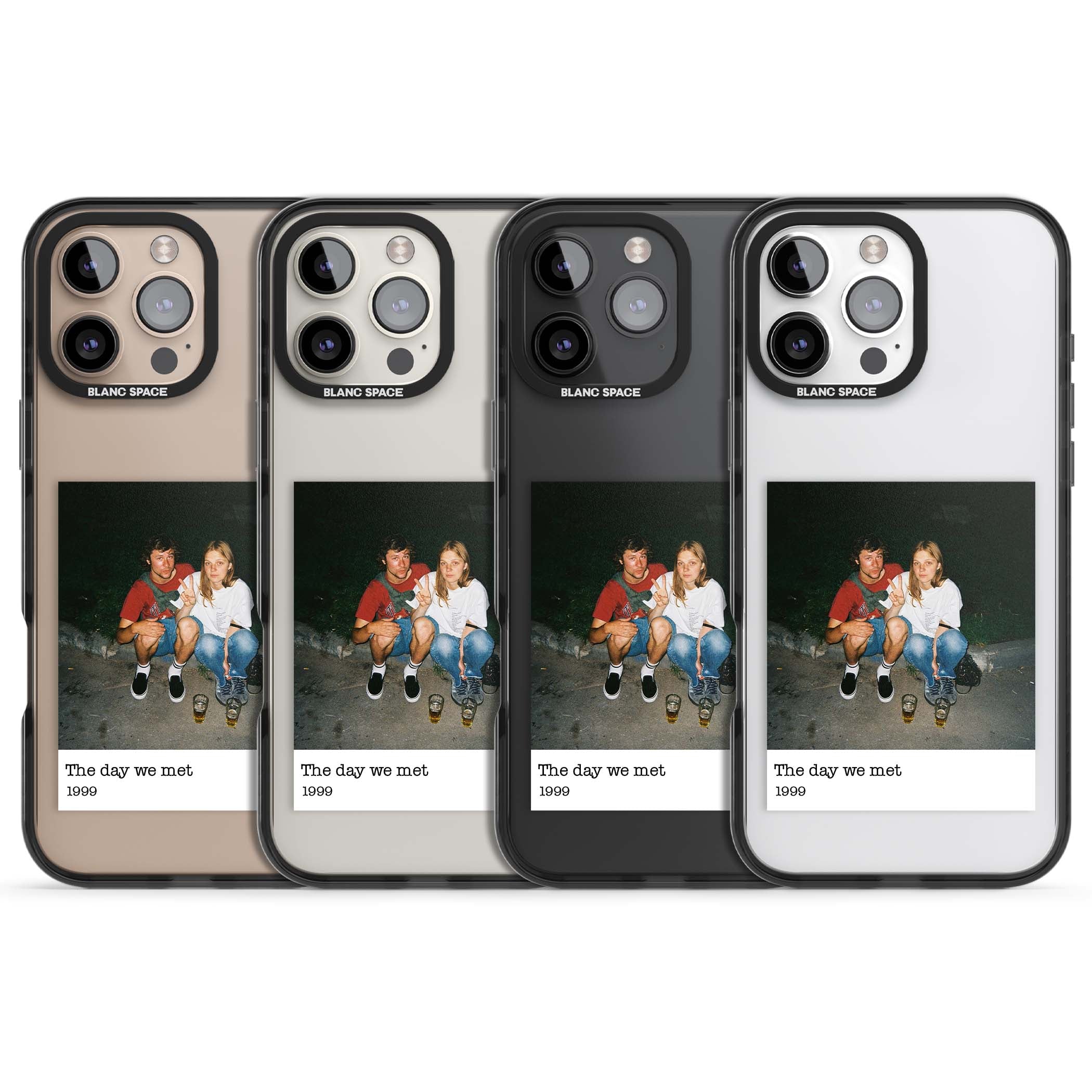 Photo Memory minimal iPhone case | Black Impact case for iPhone 16 Pro, iPhone 16 Pro Max