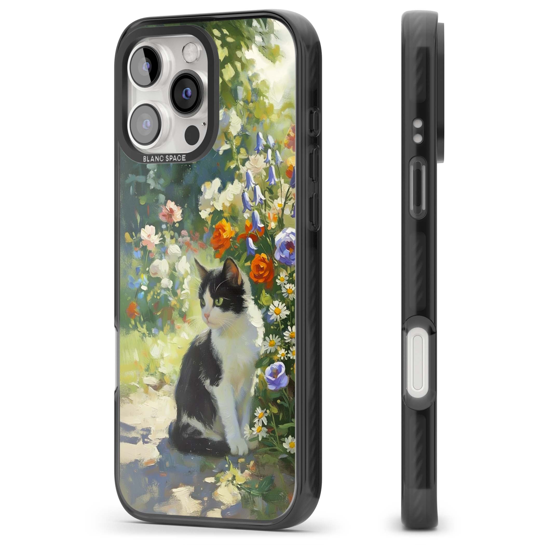 Cat In The Meadow for her iPhone case | Black Impact case for iPhone 16 Pro, iPhone 16 Pro Max