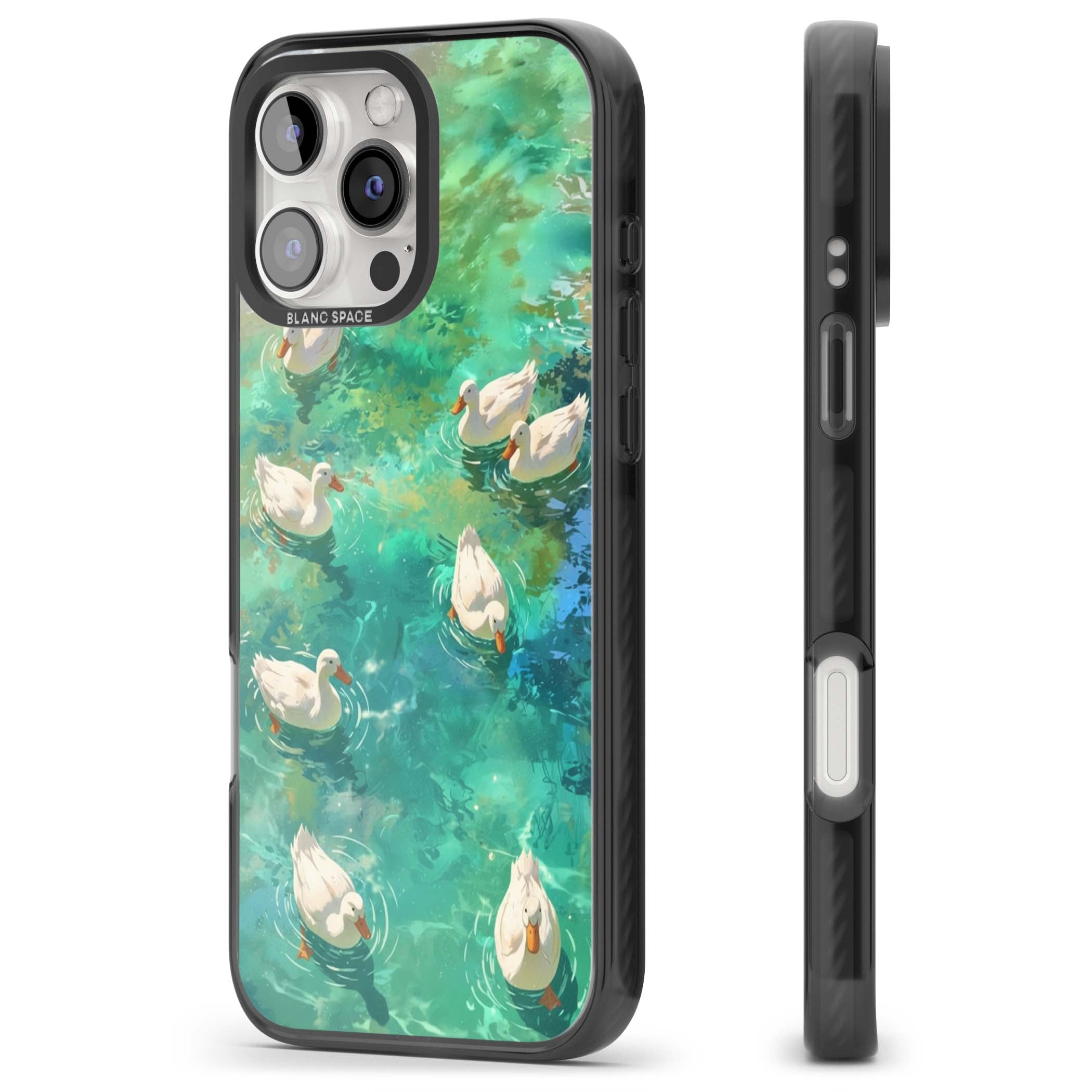 Ducks In The Pond for her iPhone case | Black Impact case for iPhone 16 Pro, iPhone 16 Pro Max
