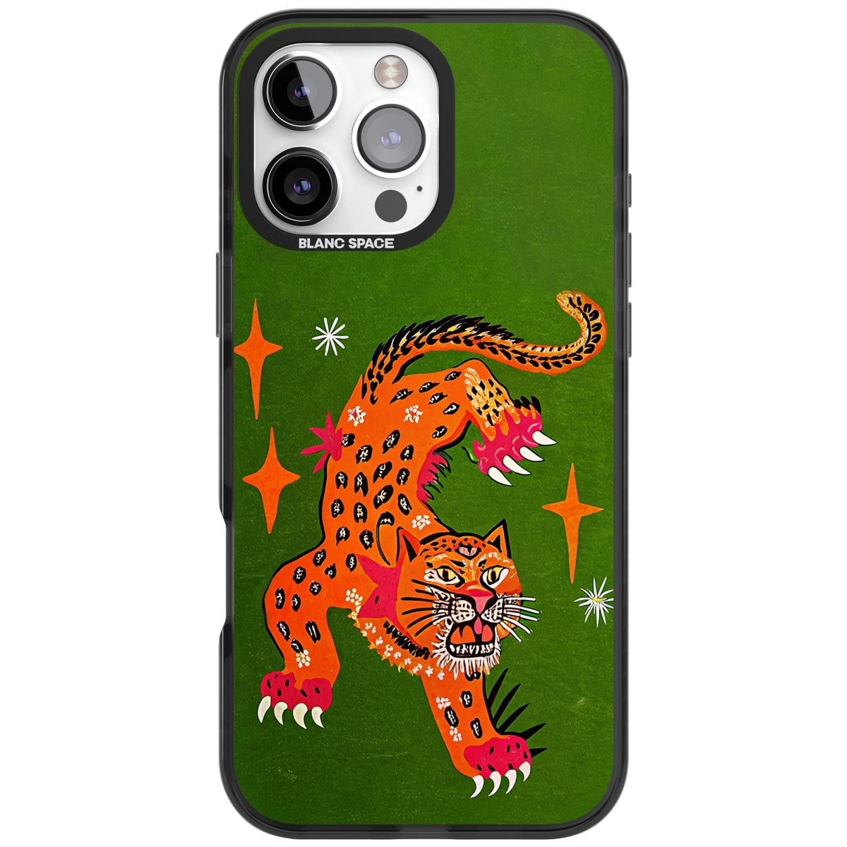 Fierce Jaguar iPhone 16 Pro Max Impact Black Phone Case front