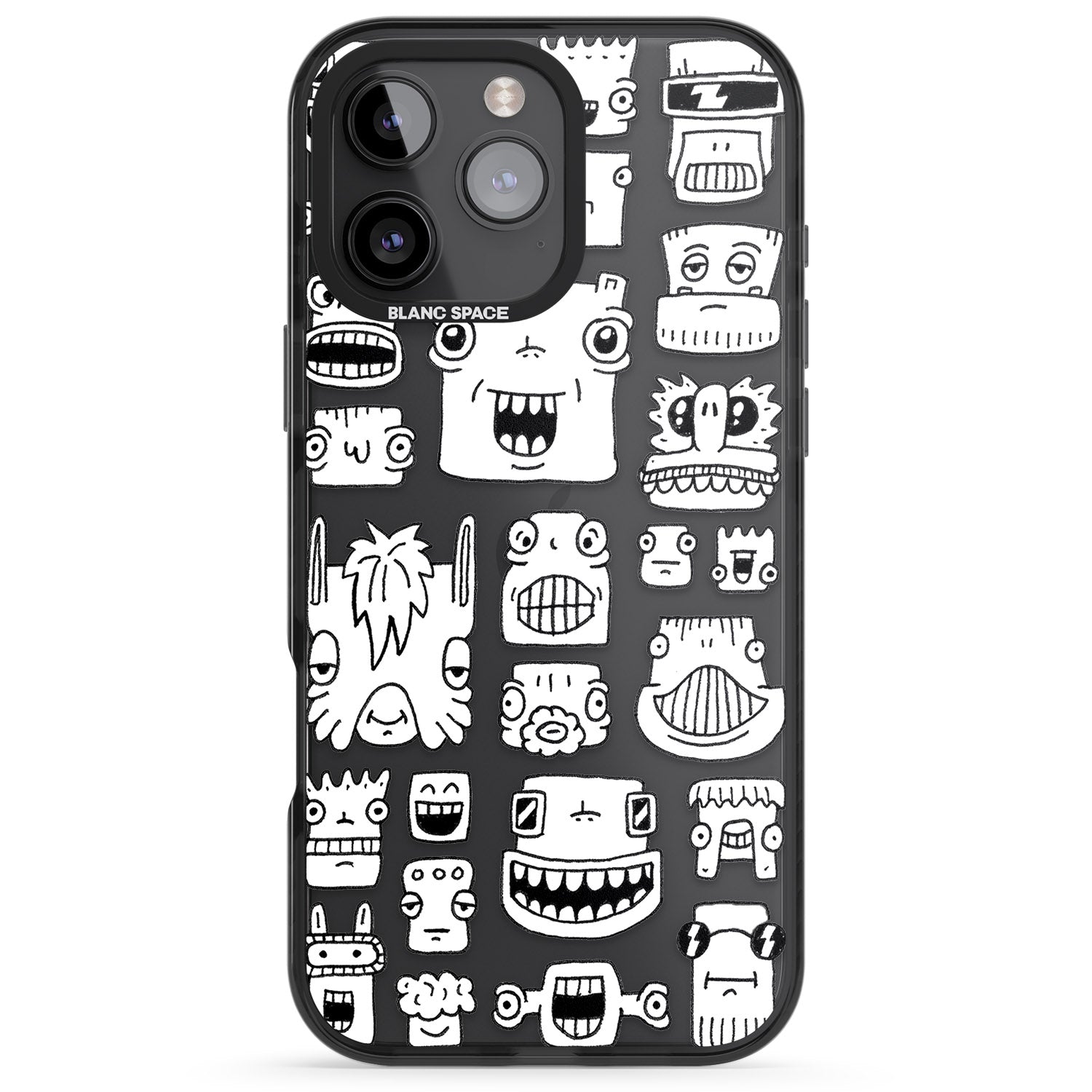 iPhone 16 Pro Max Burst Heads Black Impact Phone Case