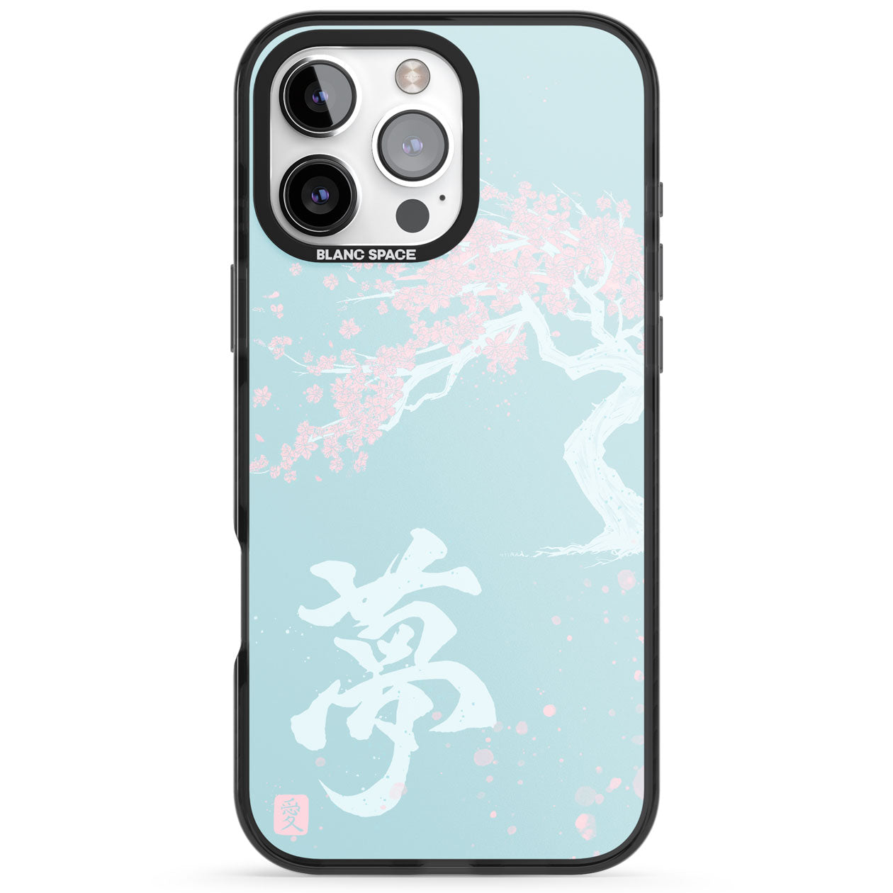 Dreams & Cherry Blossom Black Impact Phone Case for iPhone 16 Pro, iPhone 16 Pro Max