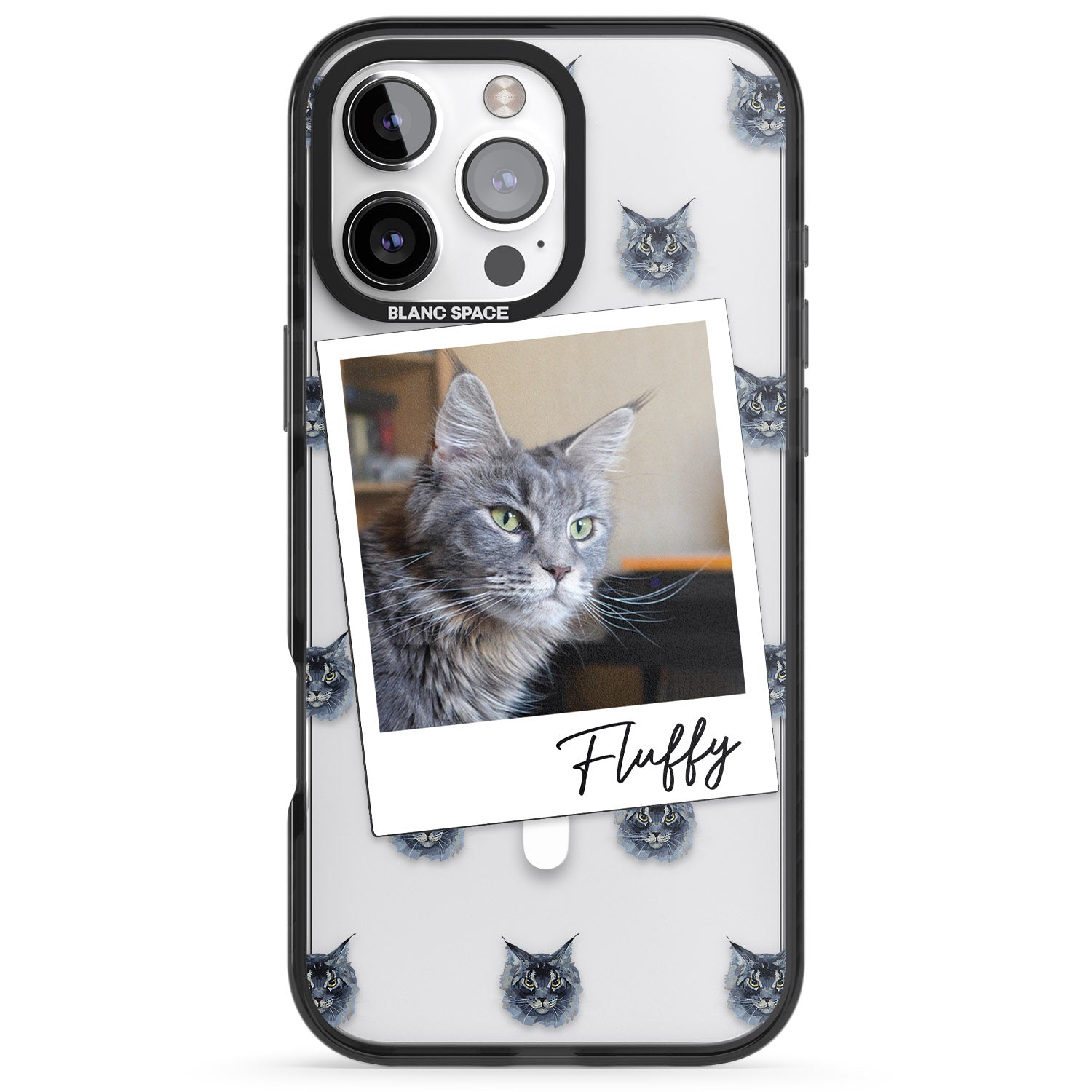 iPhone 16 Pro Max Personalised Maine Coon Photo Black Impact Phone Case
