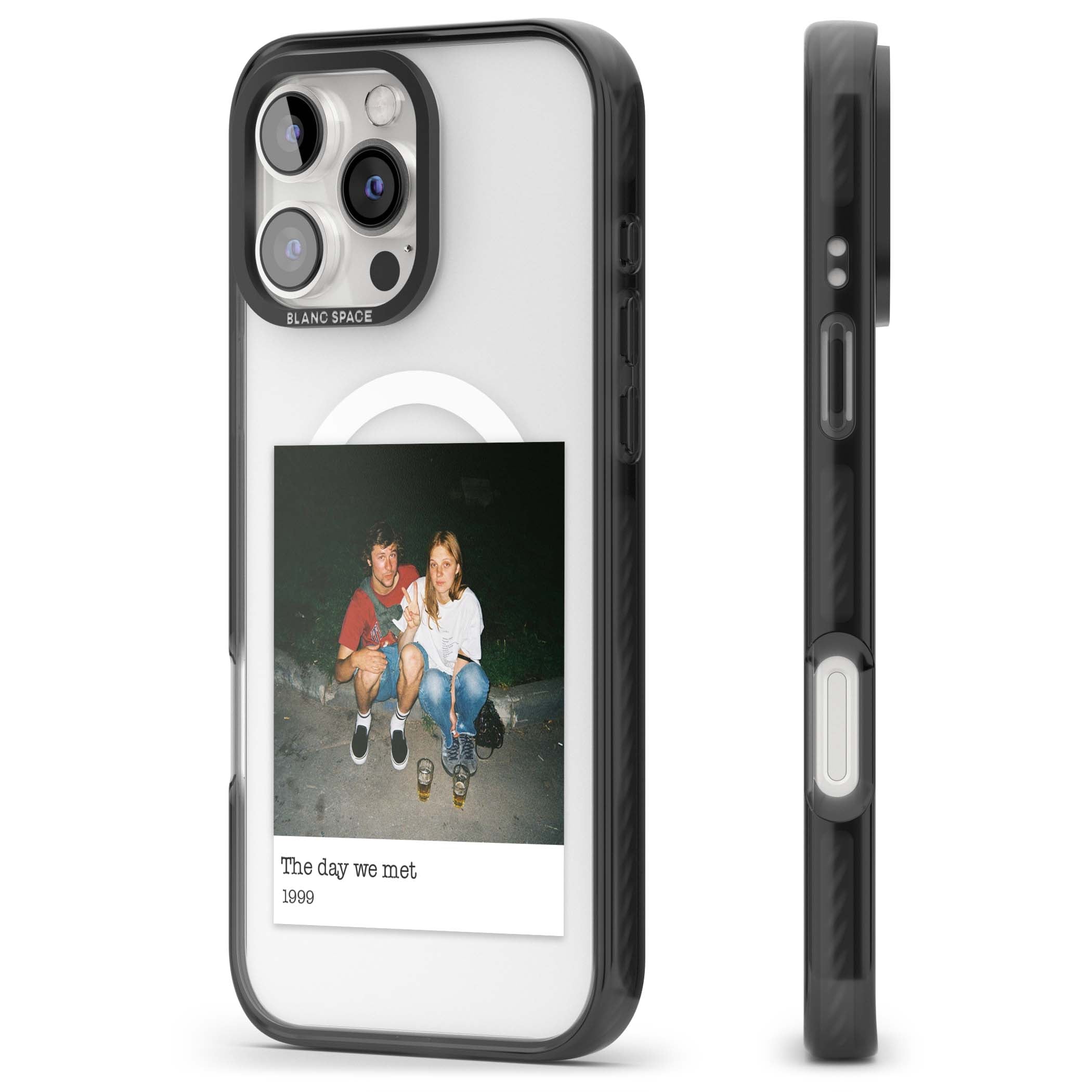 Photo Memory minimal iPhone case | Black Impact Magsafe case for iPhone 16 Pro, iPhone 16 Pro Max