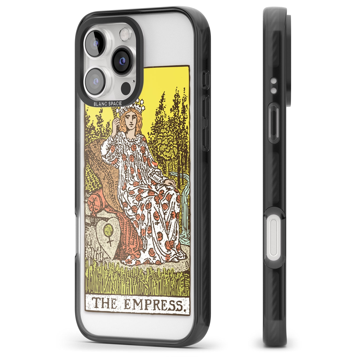 iPhone 16 Pro Max Personalised The Empress Tarot Card - Colour Black Impact Phone Case