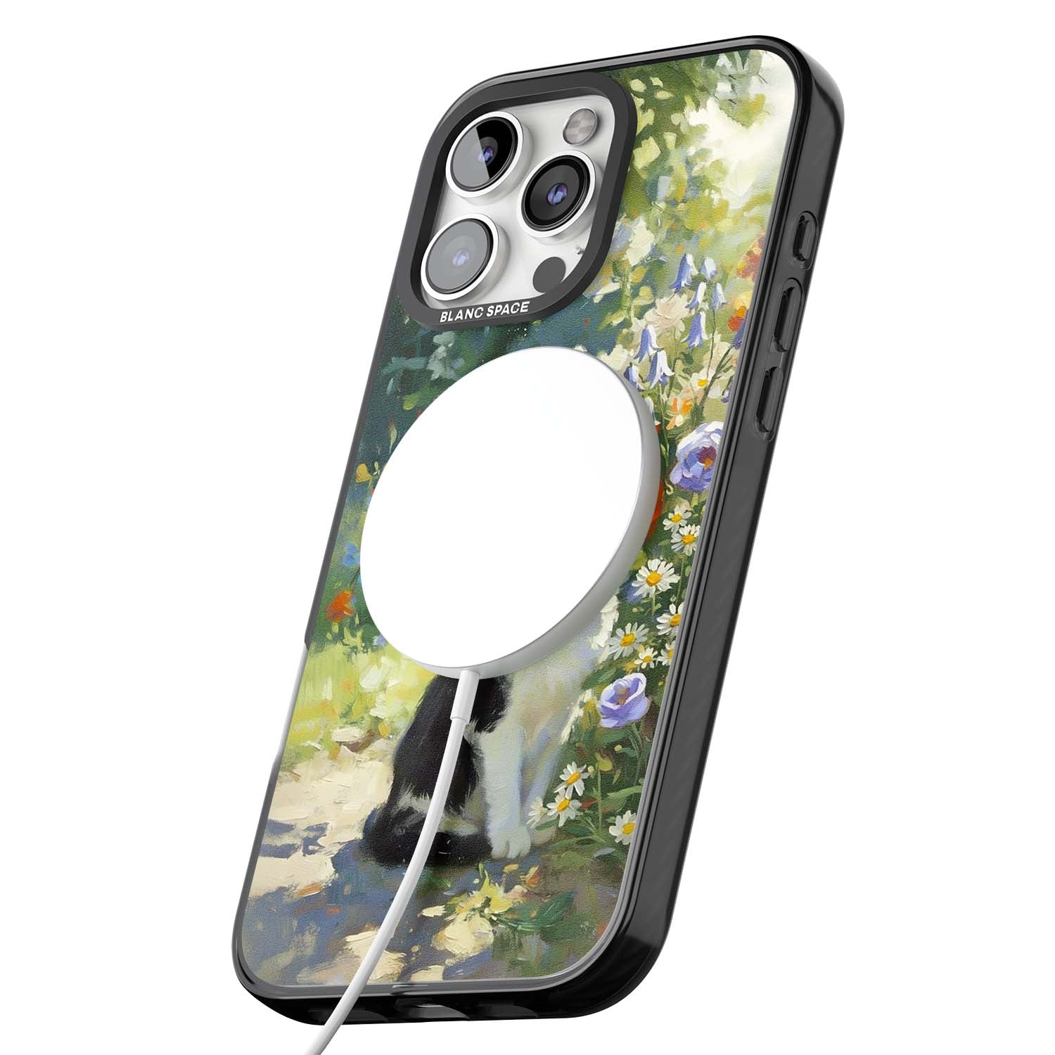 Cat In The Meadow for her iPhone case | Black Impact Magsafe case for iPhone 16 Pro, iPhone 16 Pro Max