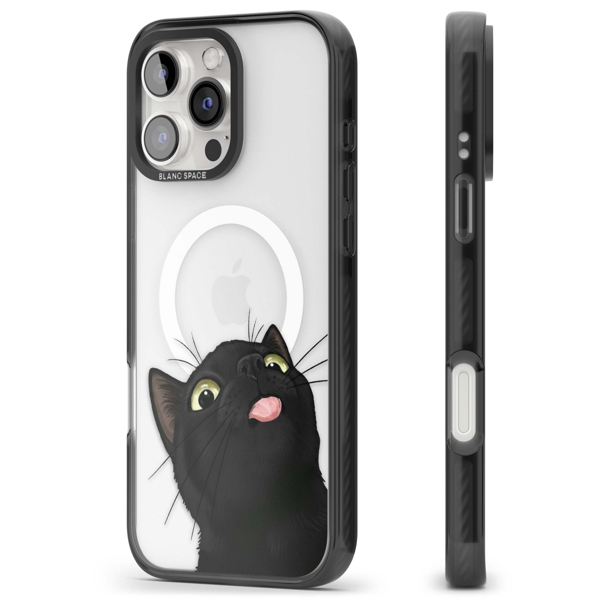Black Cat Energy for her iPhone case | Black Impact Magsafe case for iPhone 16 Pro, iPhone 16 Pro Max