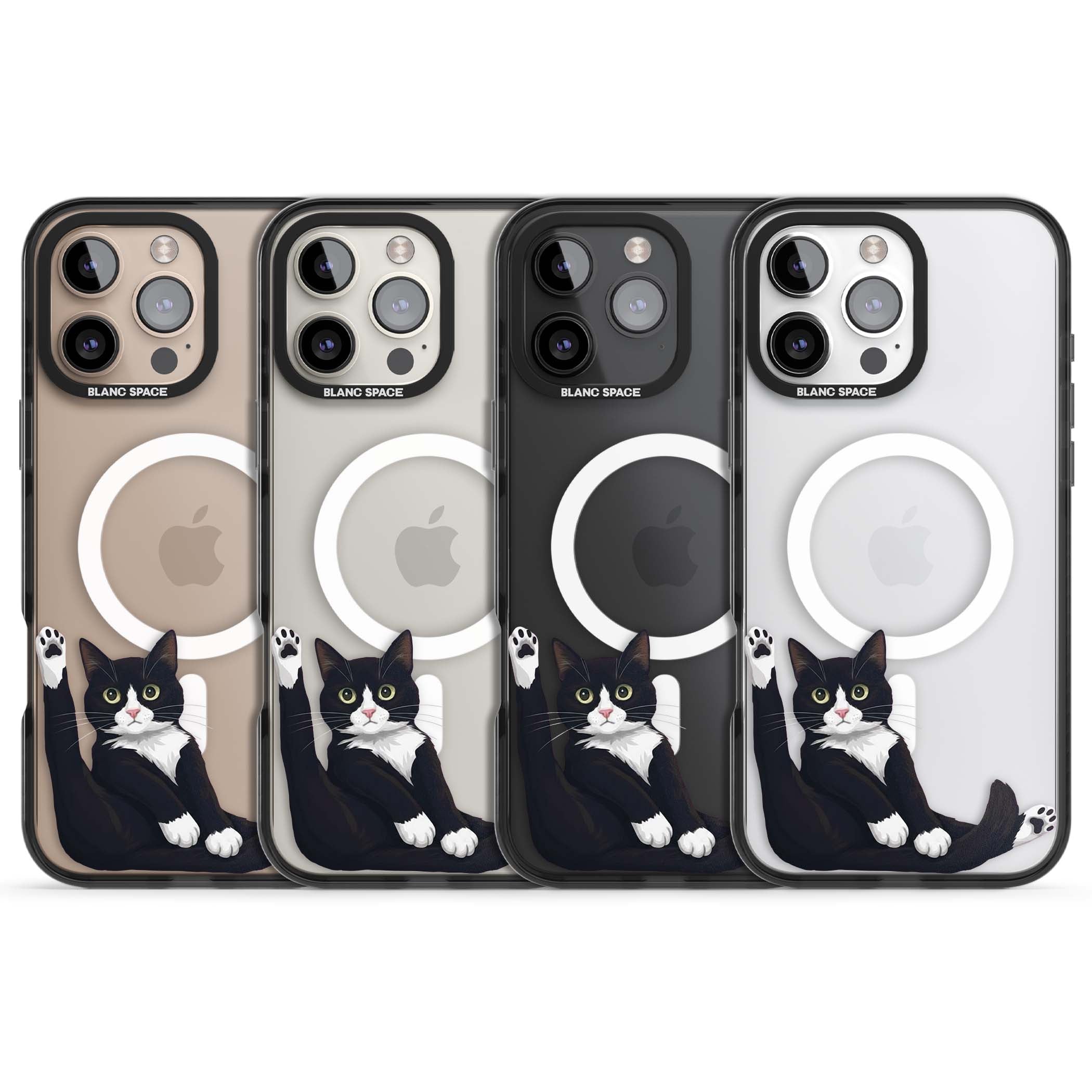 Mid-Groom Cat animals iPhone case | Black Impact Magsafe case for iPhone 16 Pro, iPhone 16 Pro Max