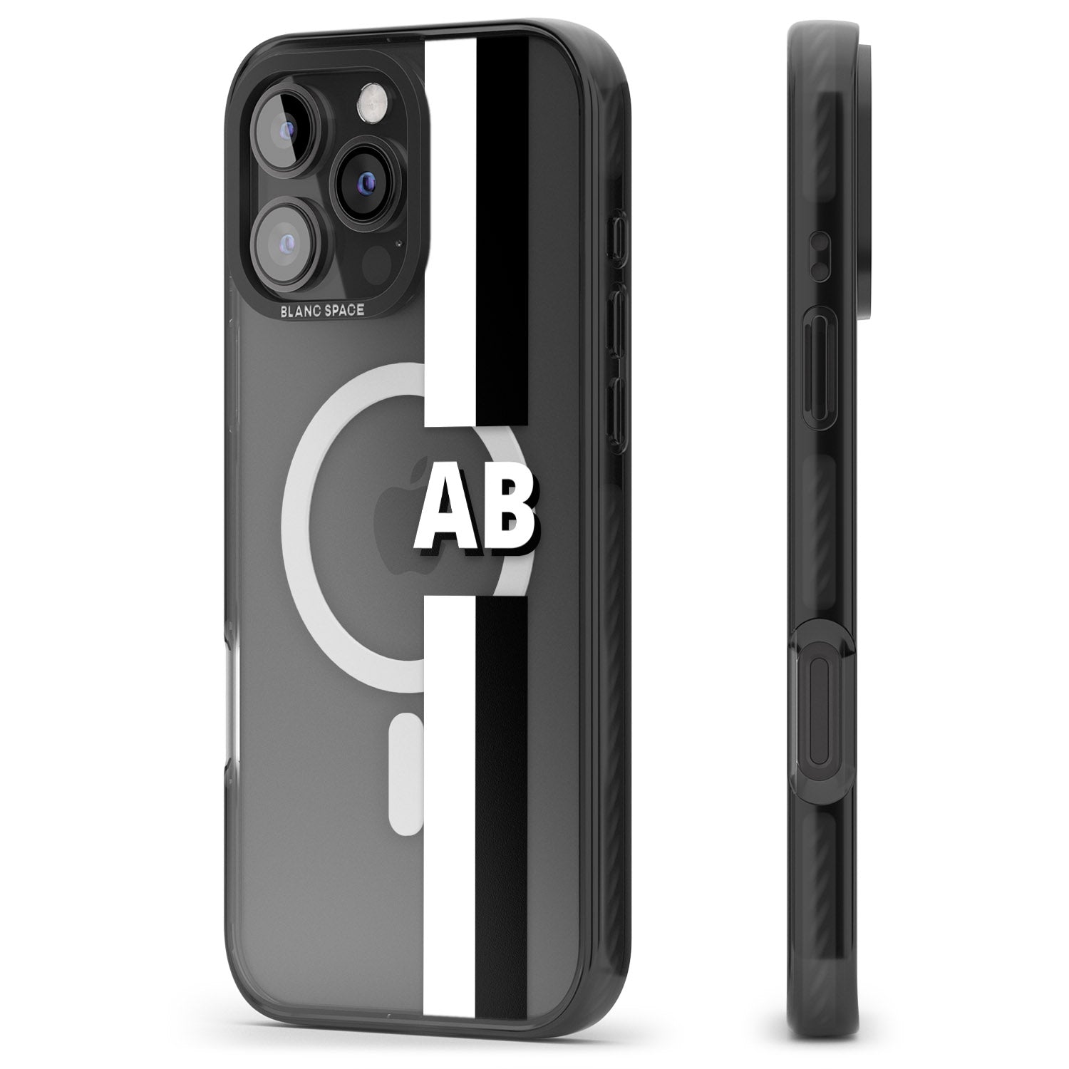 iPhone 16 Pro Max Personalised Clear Text 6E Black Impact Phone Case