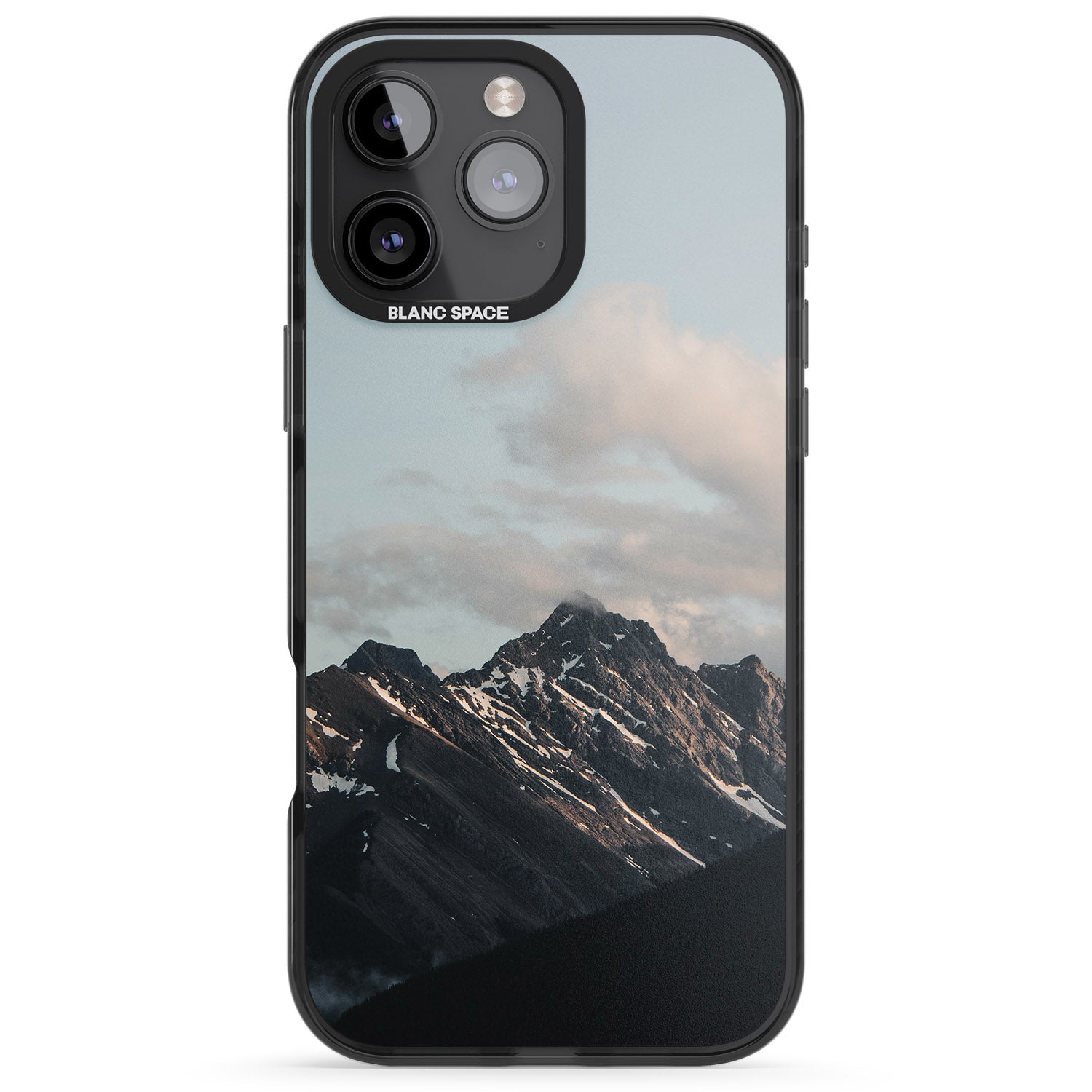 iPhone 16 Pro Max Mountain Range Photograph Black Impact Phone Case