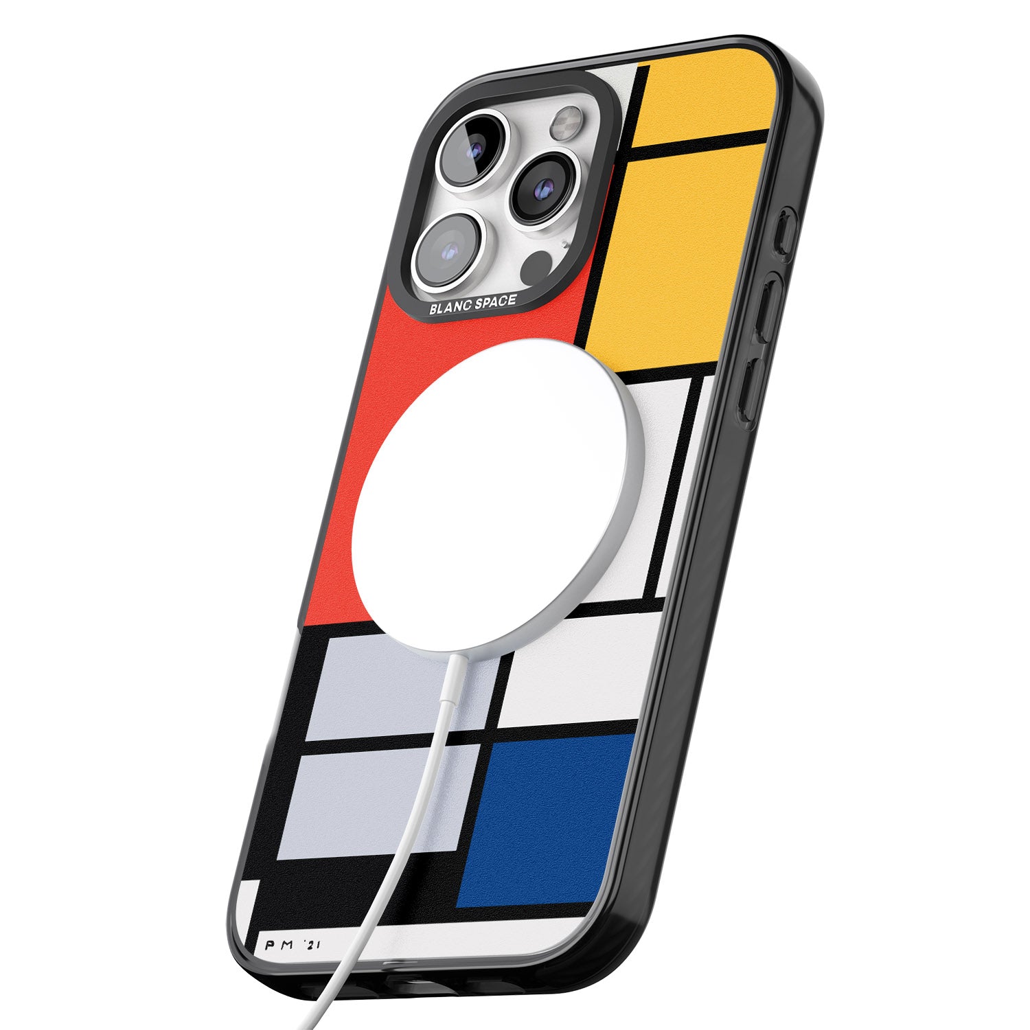 iPhone 16 Pro Max Piet Mondrian's Composition Black Impact Phone Case